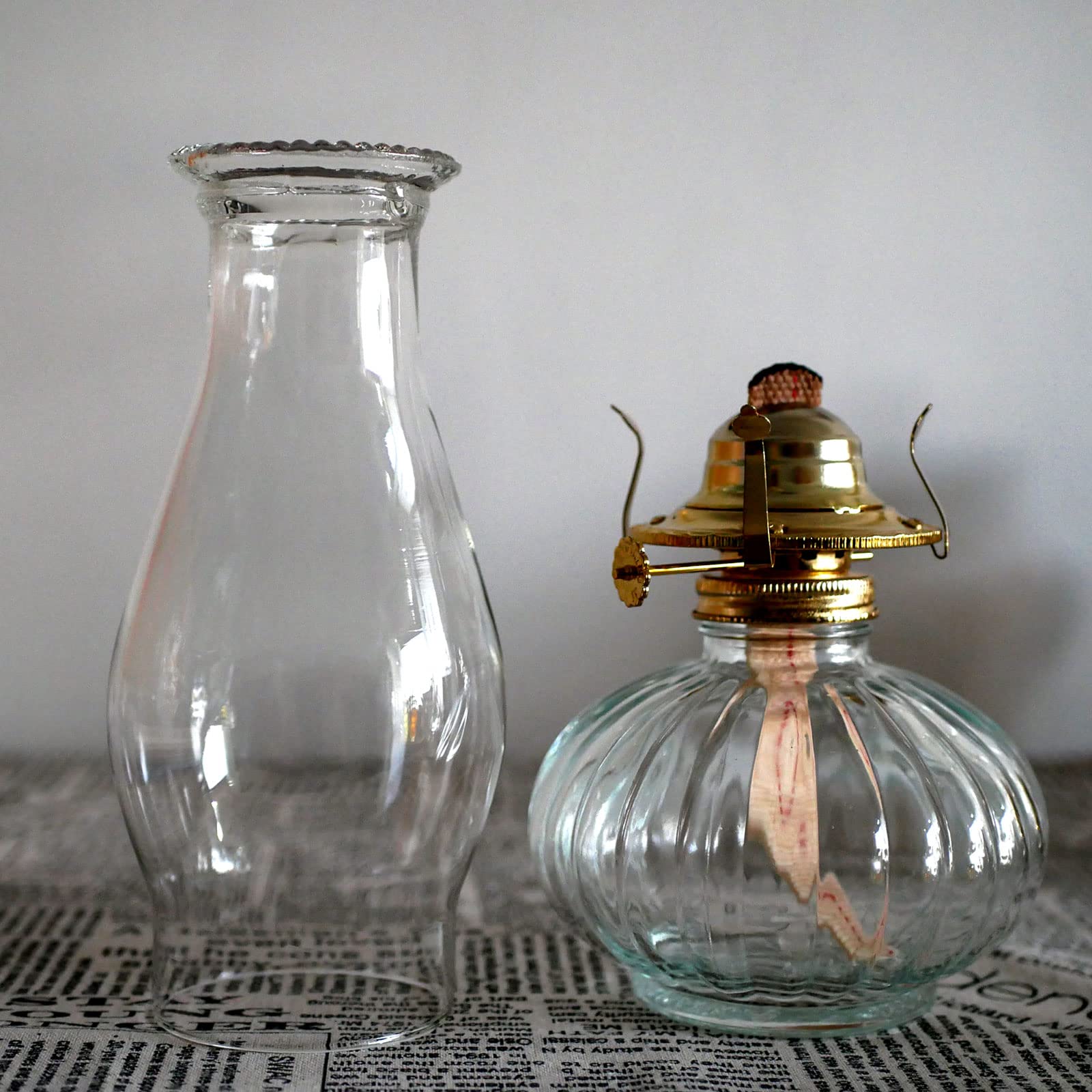 Gxfccyxt Oil Lamp Chimney 3 Inch Base 8 2/8 Inch Height Kerosene Lamp Shade Tall Clear Glass Replacement Lamp