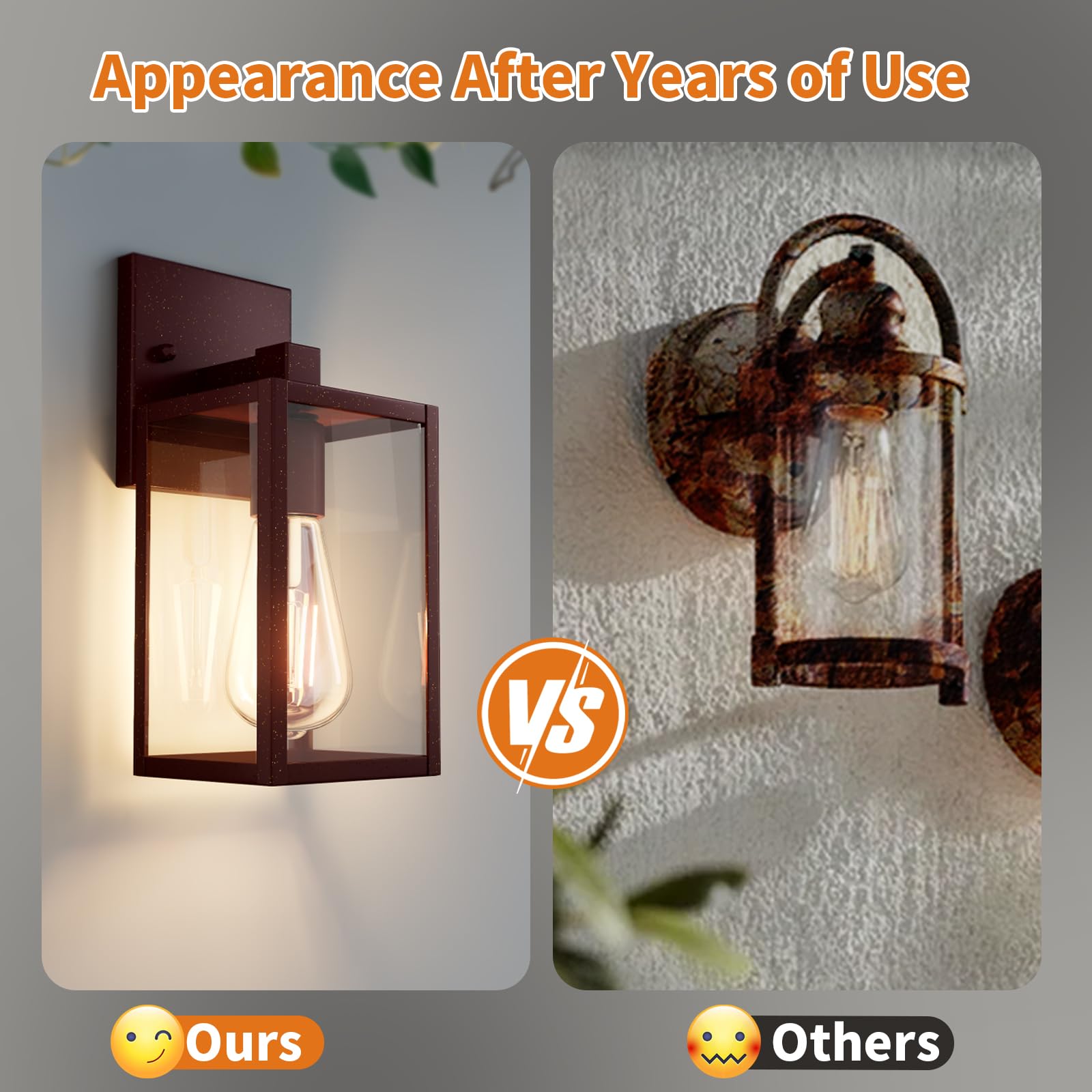 Fnyuslet 2 Pack Oil Rubbed Bronze Exterior Lighting Fixtures Wall Mount  Outside Front Porch Lights For House  Outdoor Lantern Lamp  Waterproof Wall Sconce Lights  Coach Light For Garage Entryway