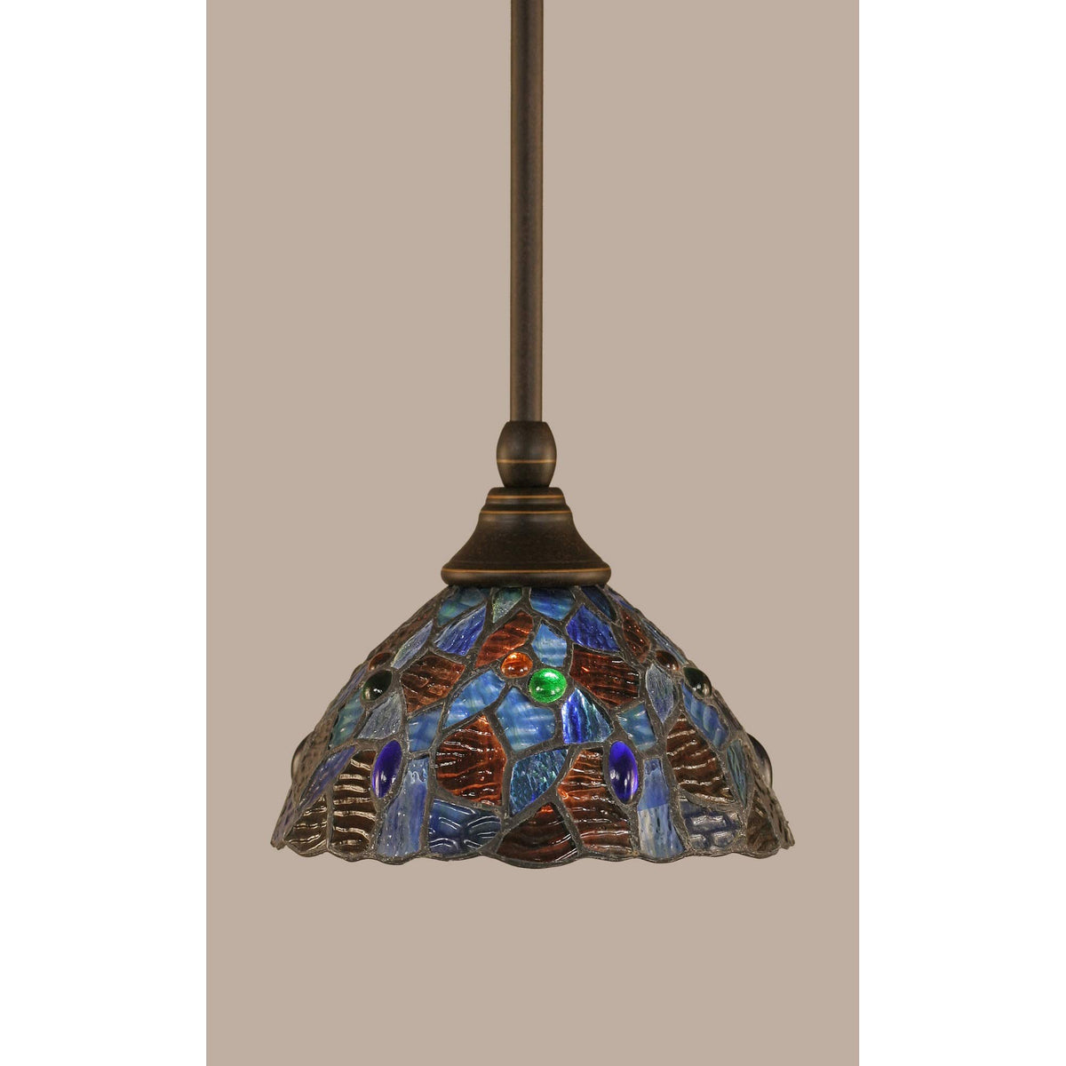 Toltec Lighting 1 Light Mini Pendant In Dark Granite (23-Dg-9955)