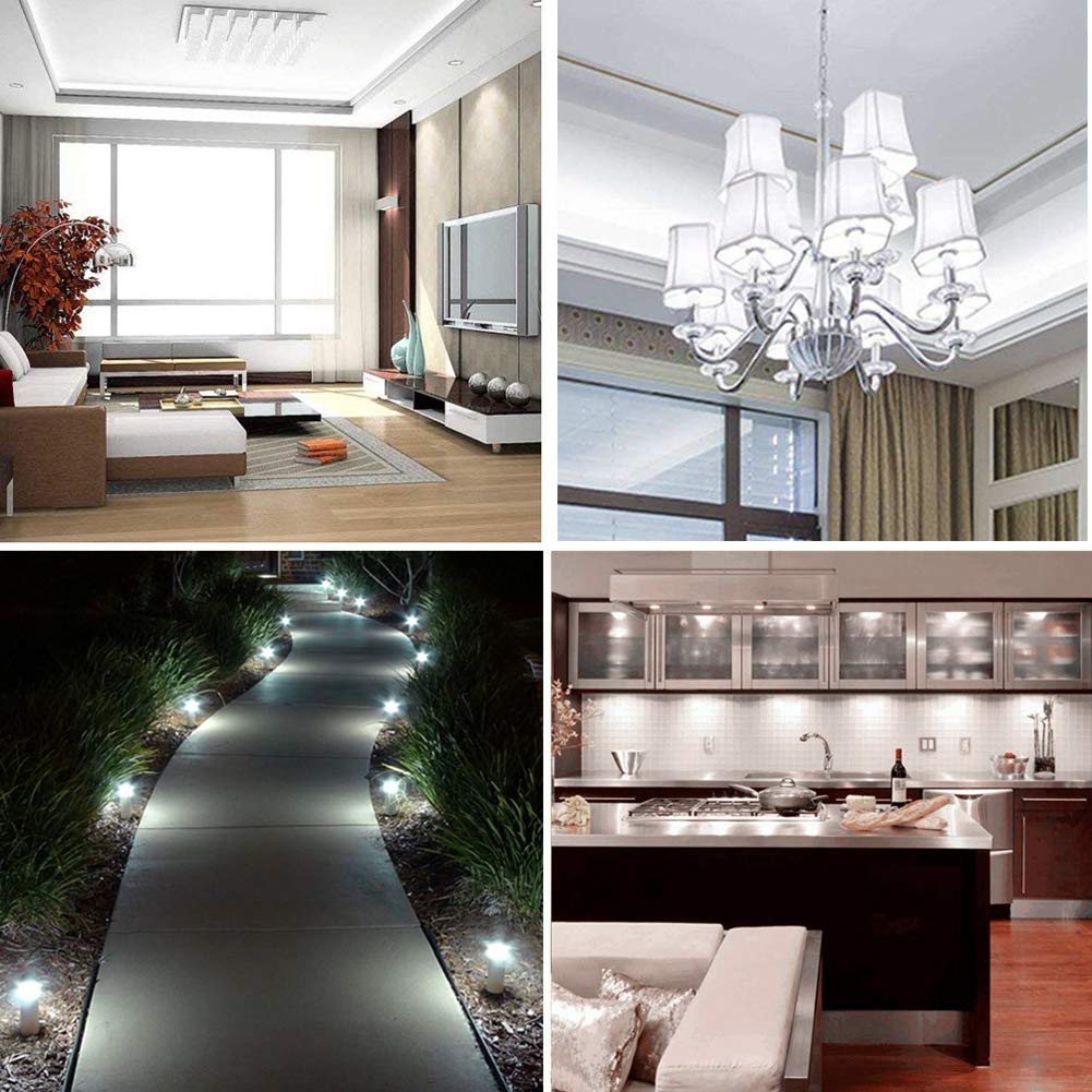GY6.35 LED Bulb 5W Equivalent to 50W Bi-pin Base Halogen Bulb, AC/DC 12V Daylight White 6000K for Pendant Light, Chandelier, Des