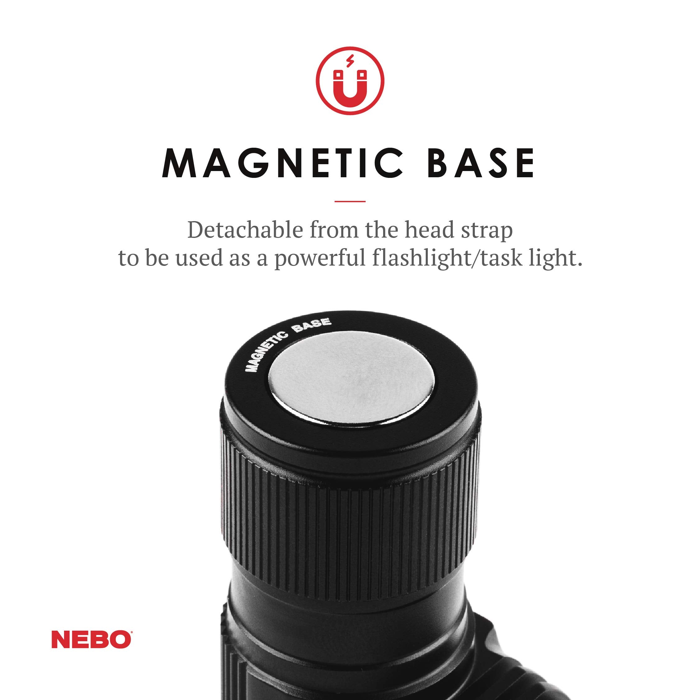 NEBO Transcend 1000-Lumen USB Rechargeable Headlamp Flashlight, IPX7 Waterproof, Adjustable Reflective Strap, Black, One Size, Model 7001