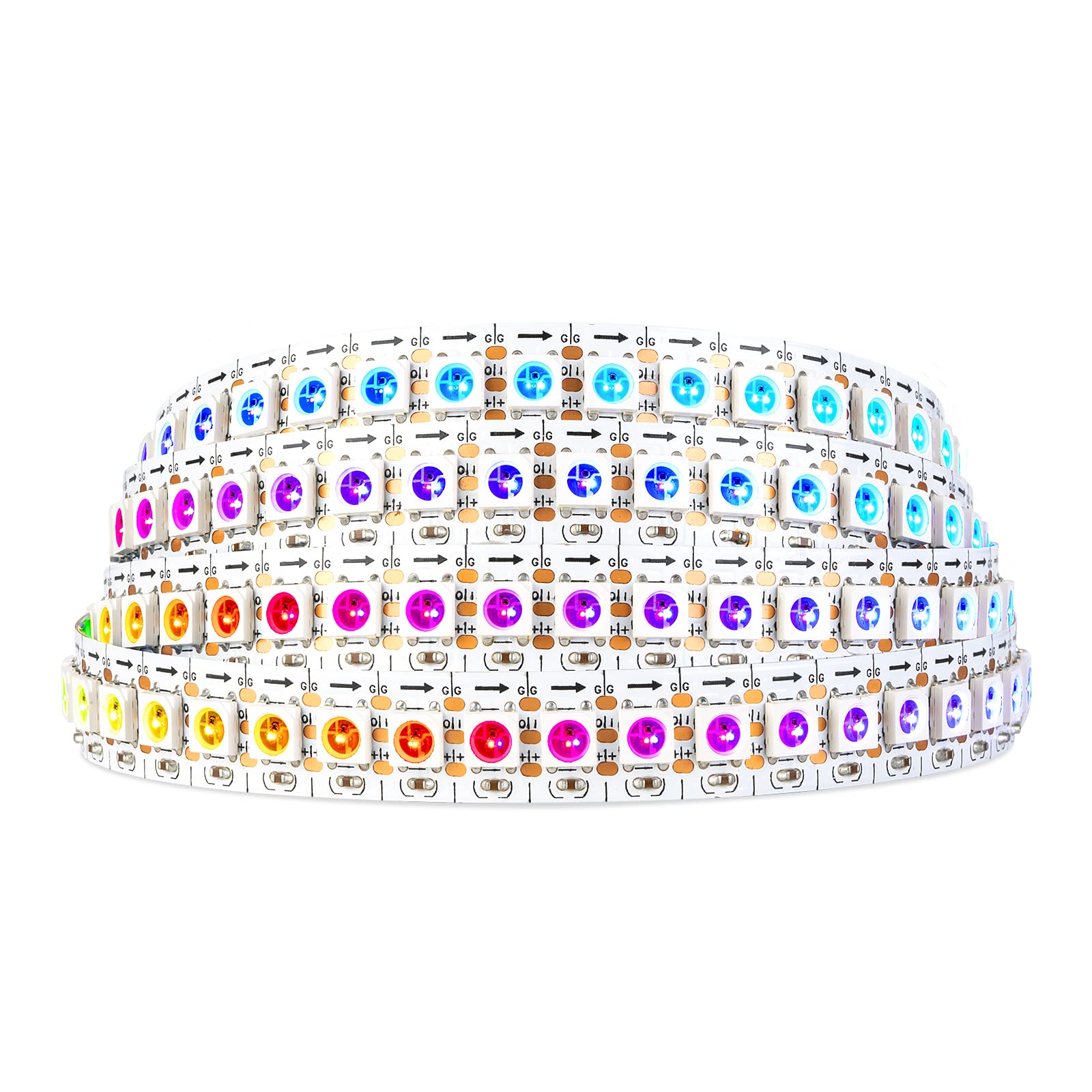 Sezo Ws2812B Led Strip Light 3.3Ft, 144 Rgb Leds, Ip30 Non-Waterproof, Flexible