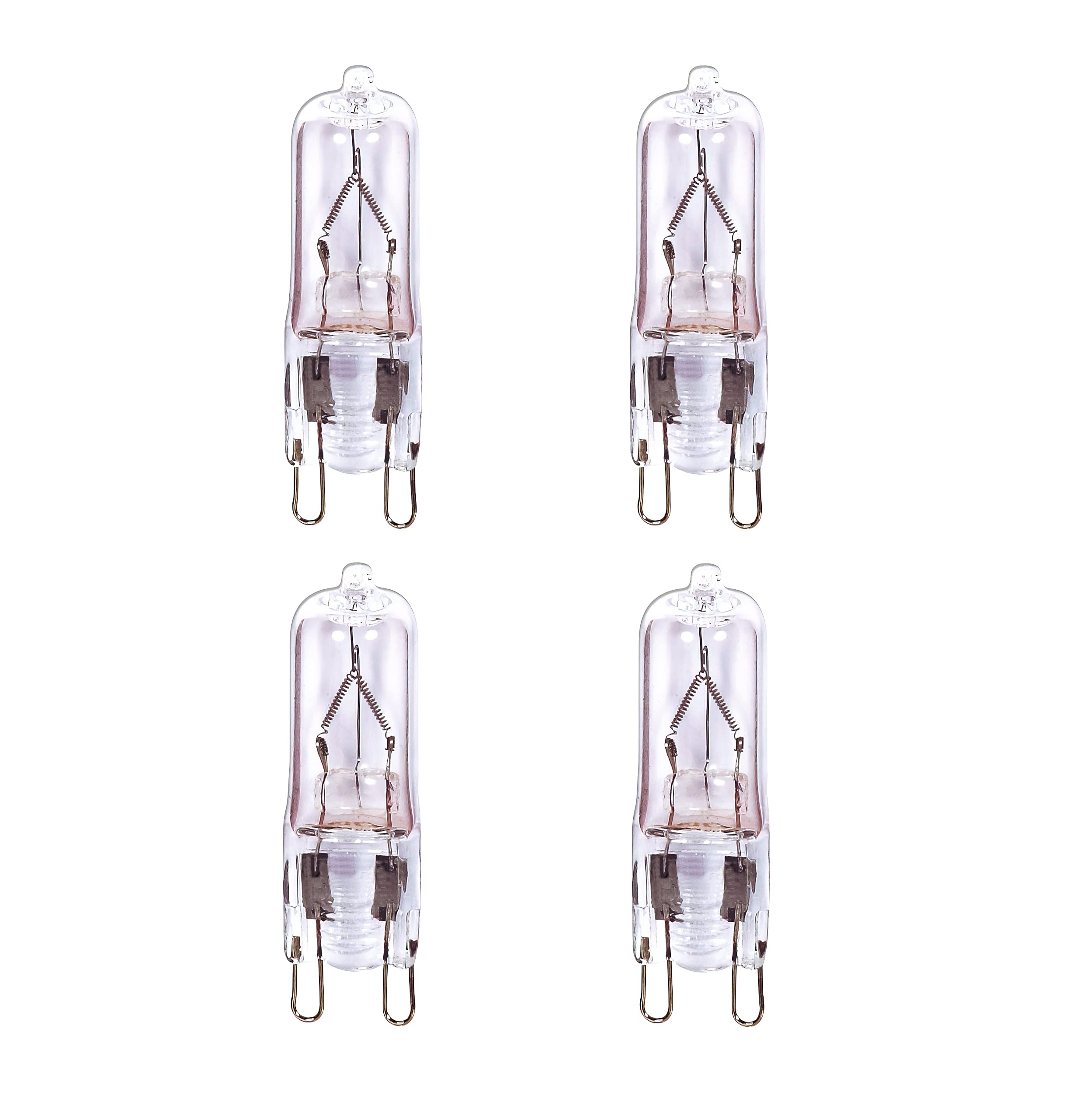 Satco G9 Halogen Light Bulb, 35 Watts, Clear, 4-Pack, Model S4621/04, Glass