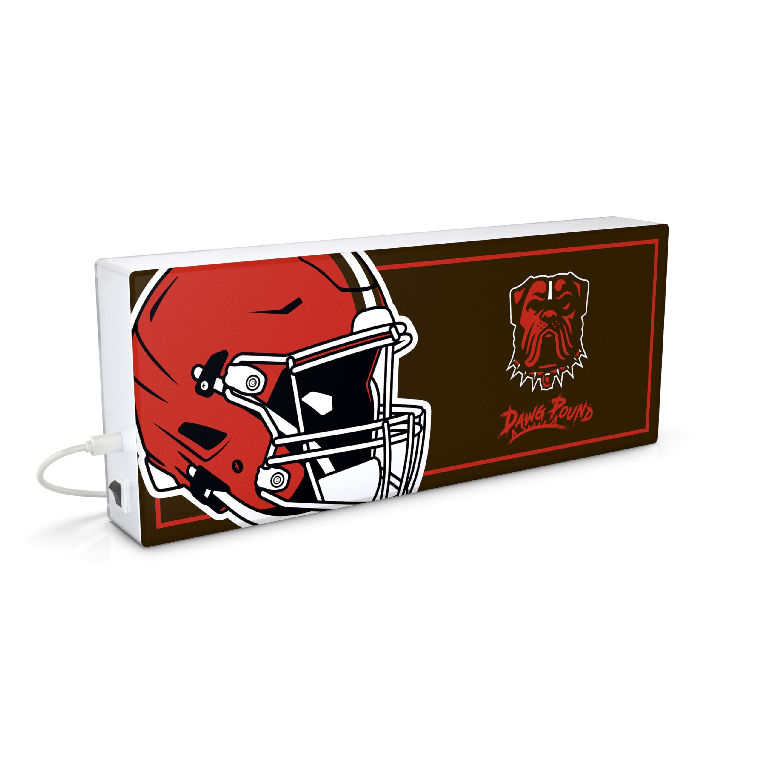 SOAR NFL LED Ambience Light Box: Elevate Your Space with Officially Licensed Wall D  cor, Cleveland Browns