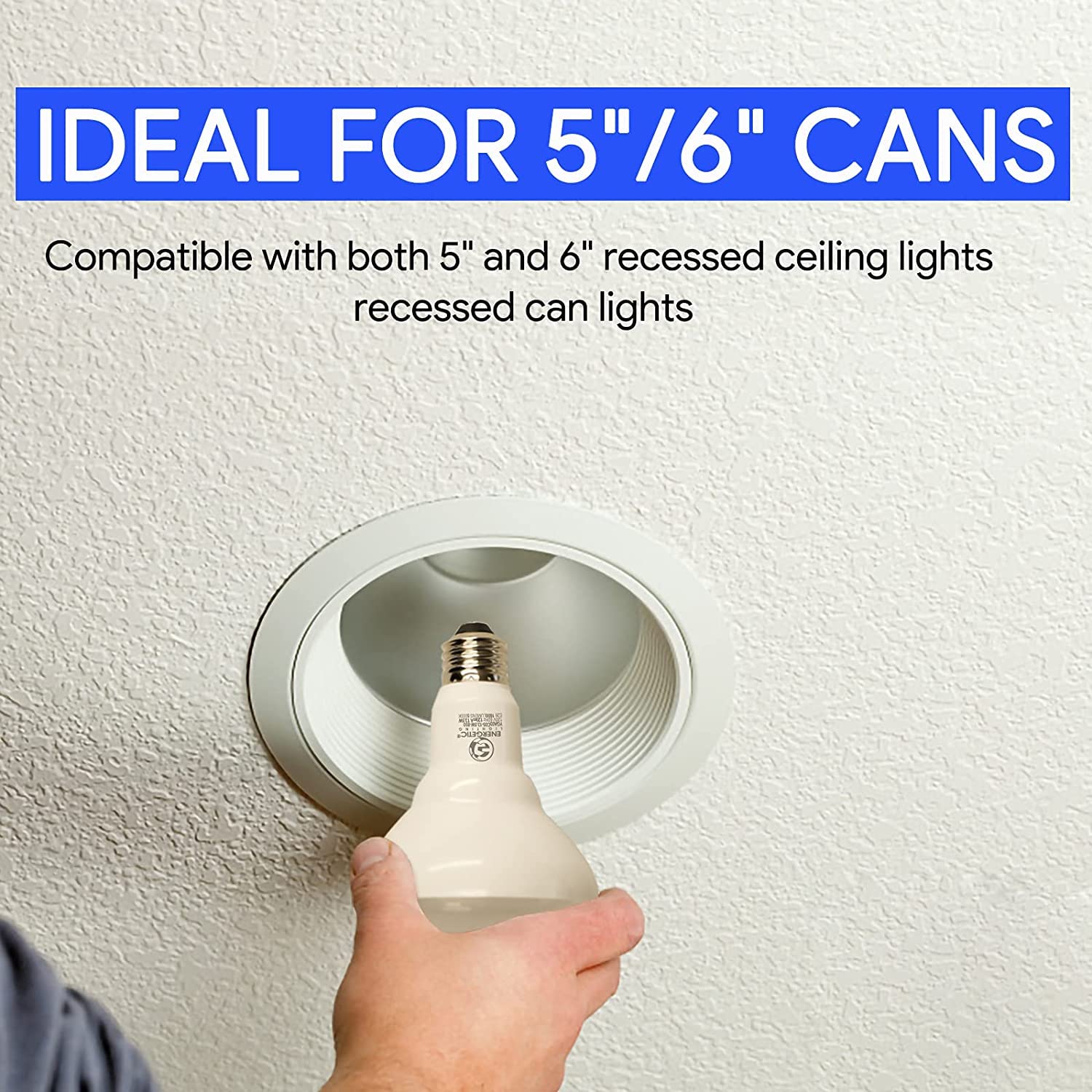 E Energetic Lighting 6 Pack 75W Br30 Led Bulbs, Dimmable, 900 Lumens,