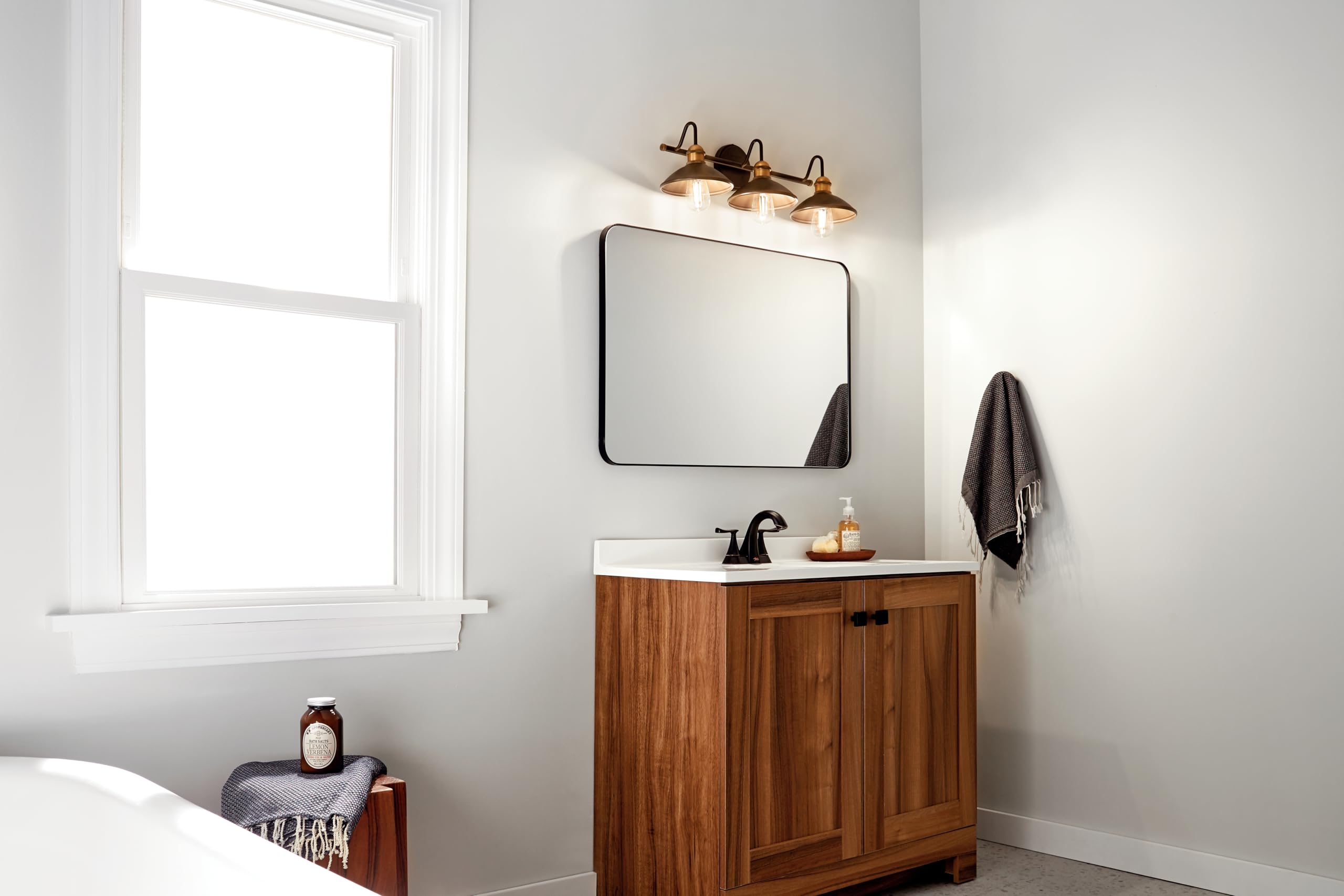 Kichler Lighting Clyde 26.25'' 3 Light Vanity Light In Olde Bronze