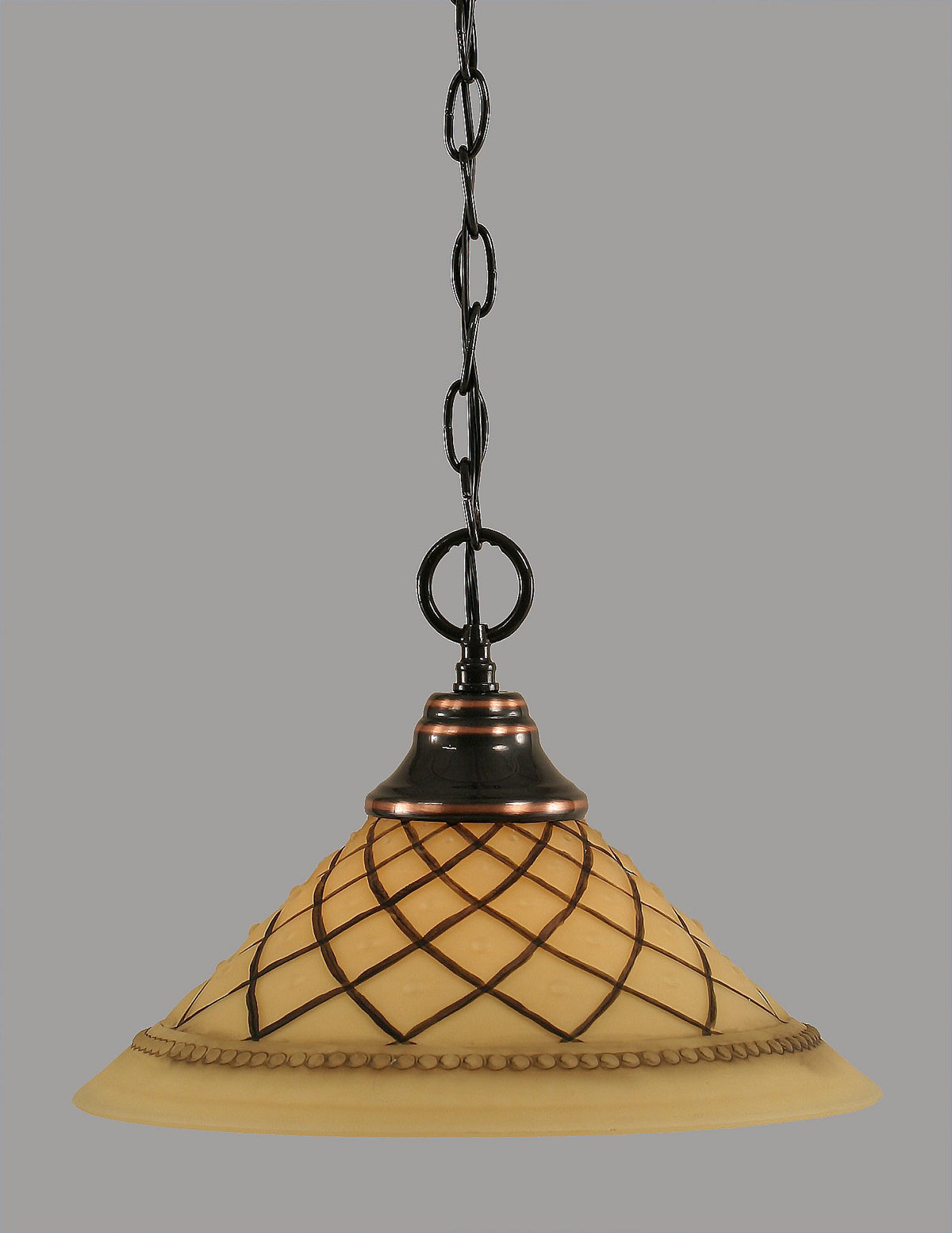 Toltec Lighting 1 Light Pendant In Black Copper (10-Bc-7182)