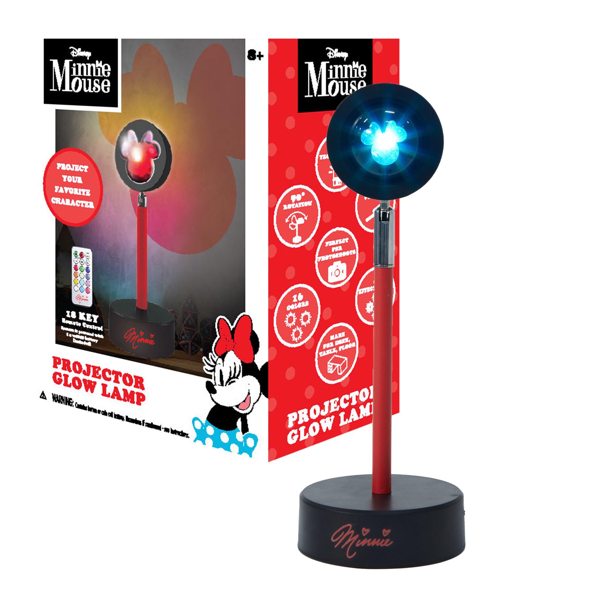 Disney Minnie Mouse LED Sunset Projection Lamp with Remote Control,USB Operated