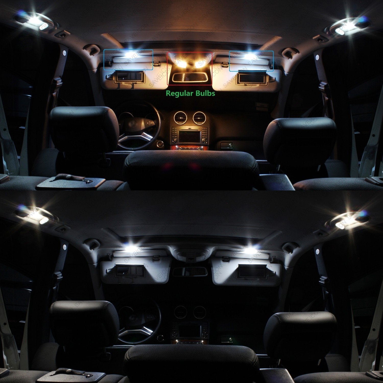 SAWE 5-SMD LED License Plate Dome Map Lights Bulbs, Pack of 8, White