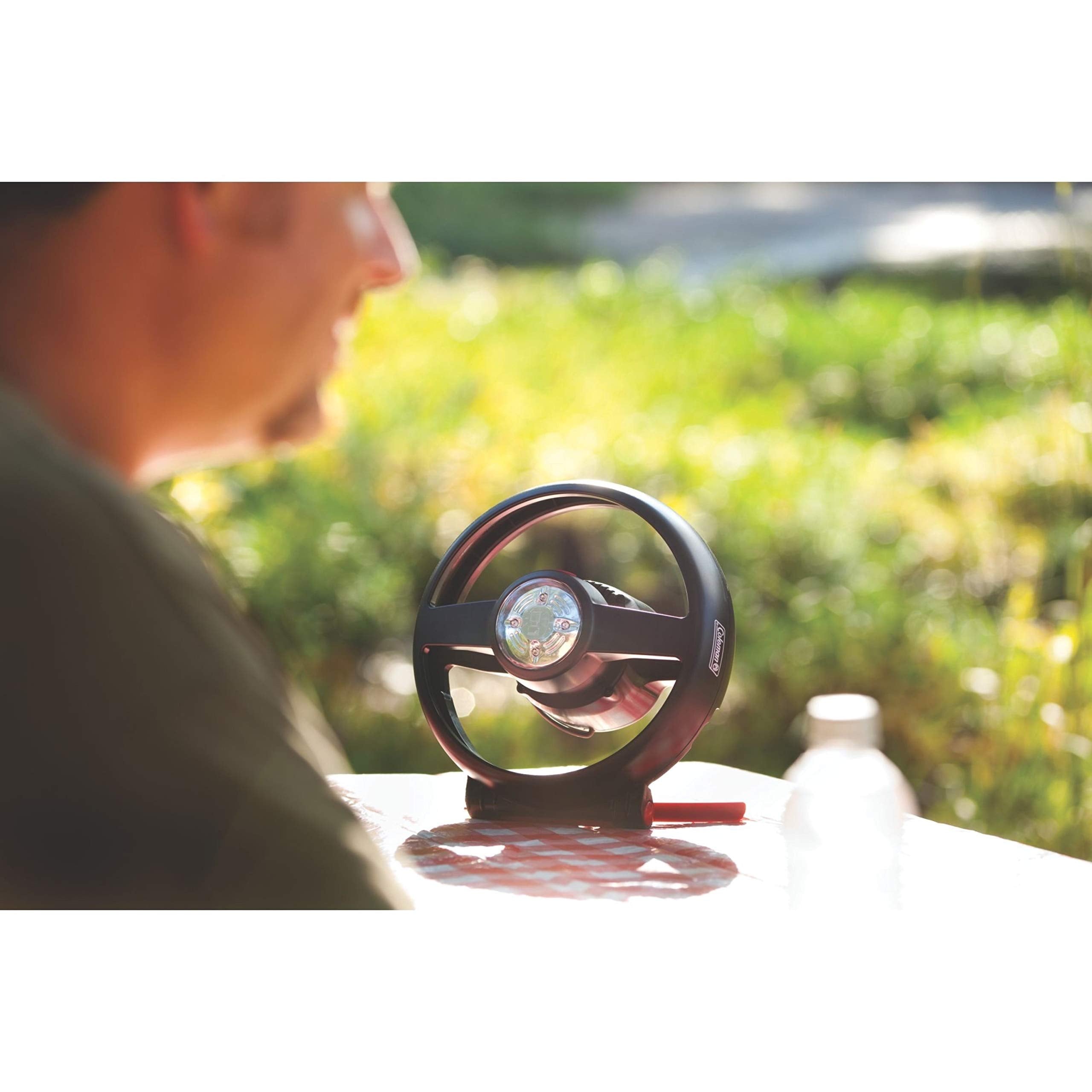 Coleman Lighted Tent Fan - Fan & Light Combo for Tents/Cars/RVs, CPX 6 Compatible, Multi, One Size, Model 1239888