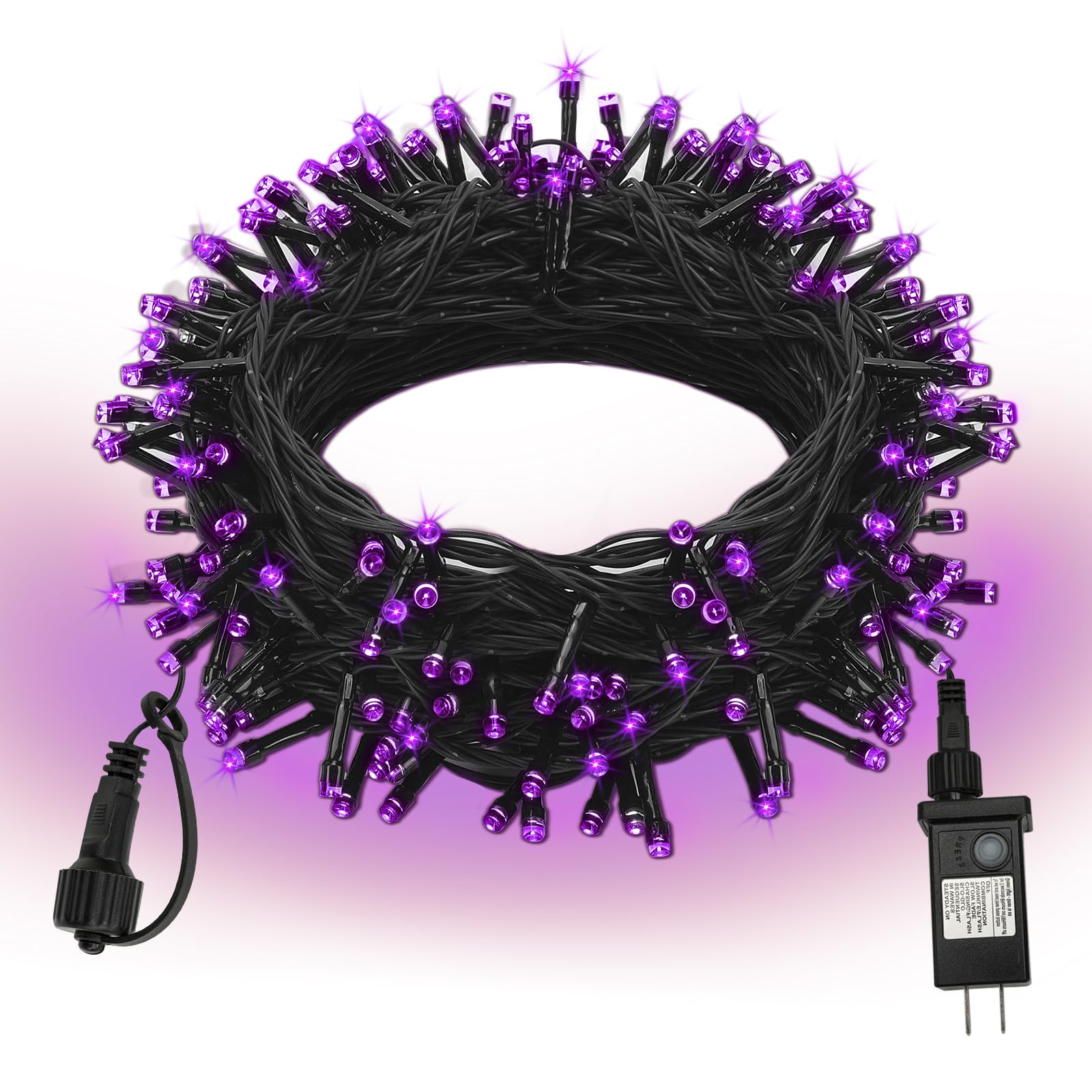 FairyGlim Extra Long 132FT Christmas Mini Lights, 400 LED Black Wire Fairy Starry String Lights Plug in, Timer & Memory & 8 Mode