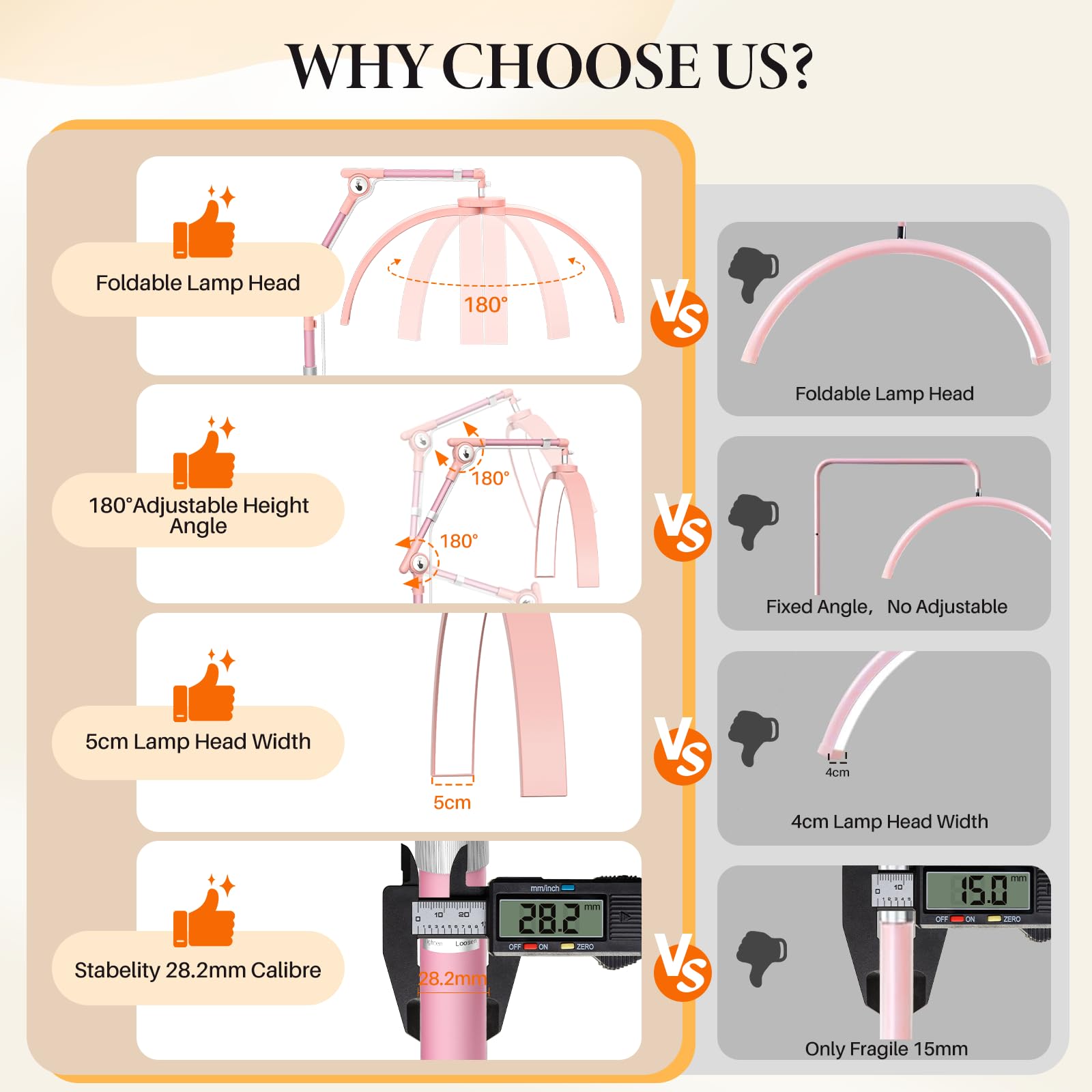 Lionvison Half Moon Lash Lighting: Led Lash Lamp For Eyelash - 2Nd Adjustable Brightness Warm To Cool Esthetician Light For Lash Artist Tattoo Salon