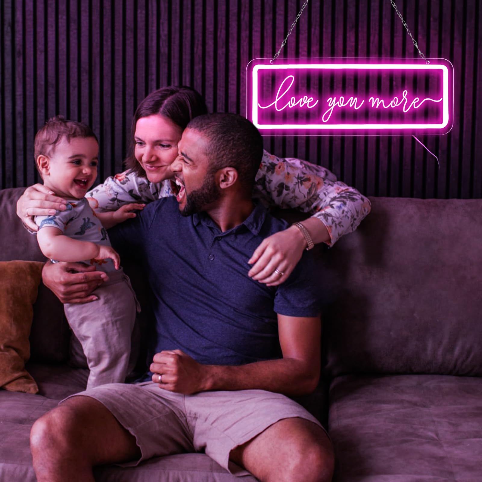 Qbanziou Love You More Neon Sign