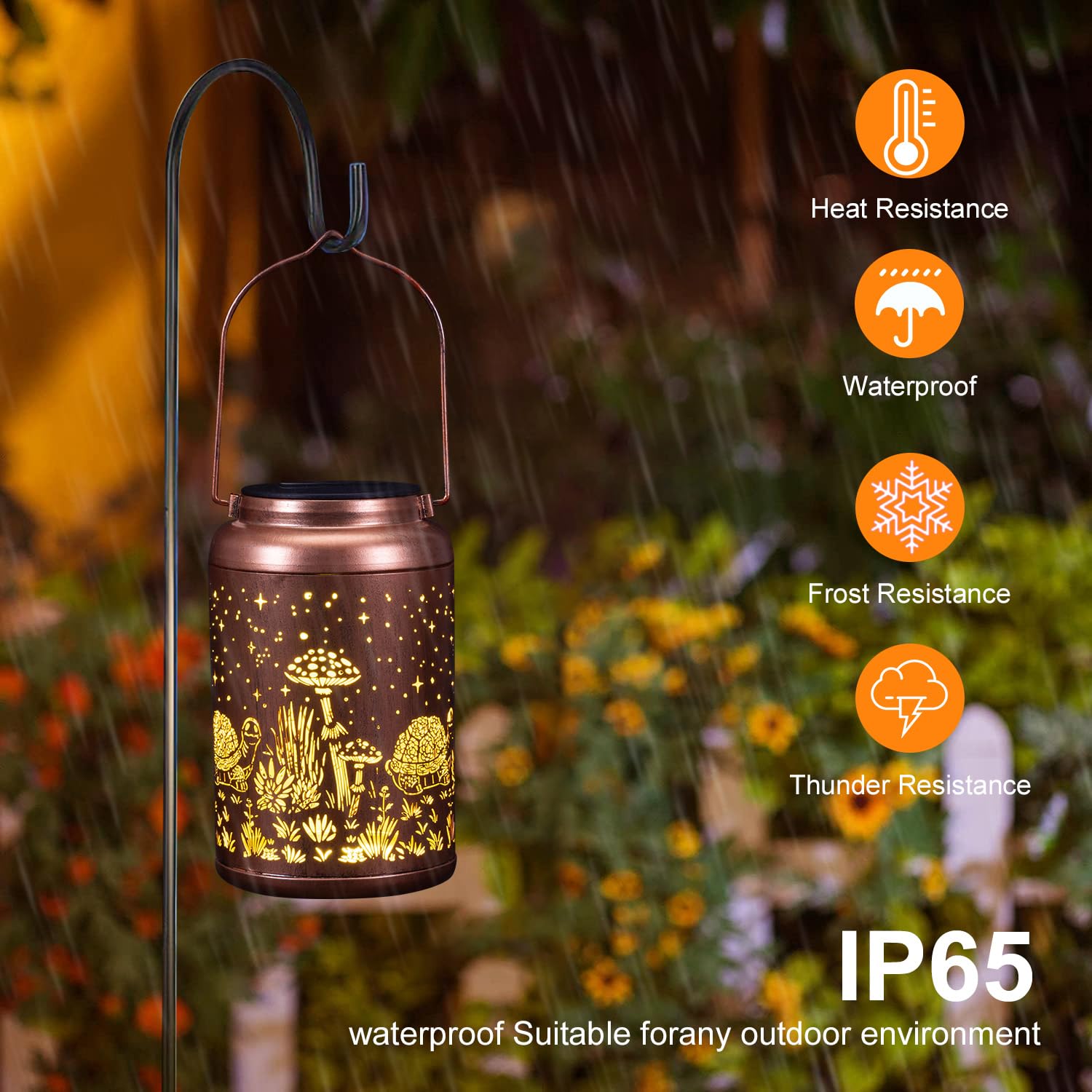 2 Pack Turtle Solar Lanterns Outdoor Waterproof - Birthday Gifts For Women, Men, Mom, Tortoise Solar Lights Outdoor Hanging Gard