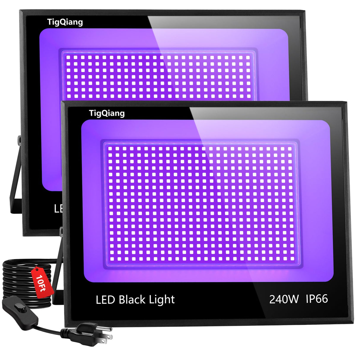 Upgraded 240W LED Black Light with 10ft Cable, IP66 Outdoor Blacklight ...