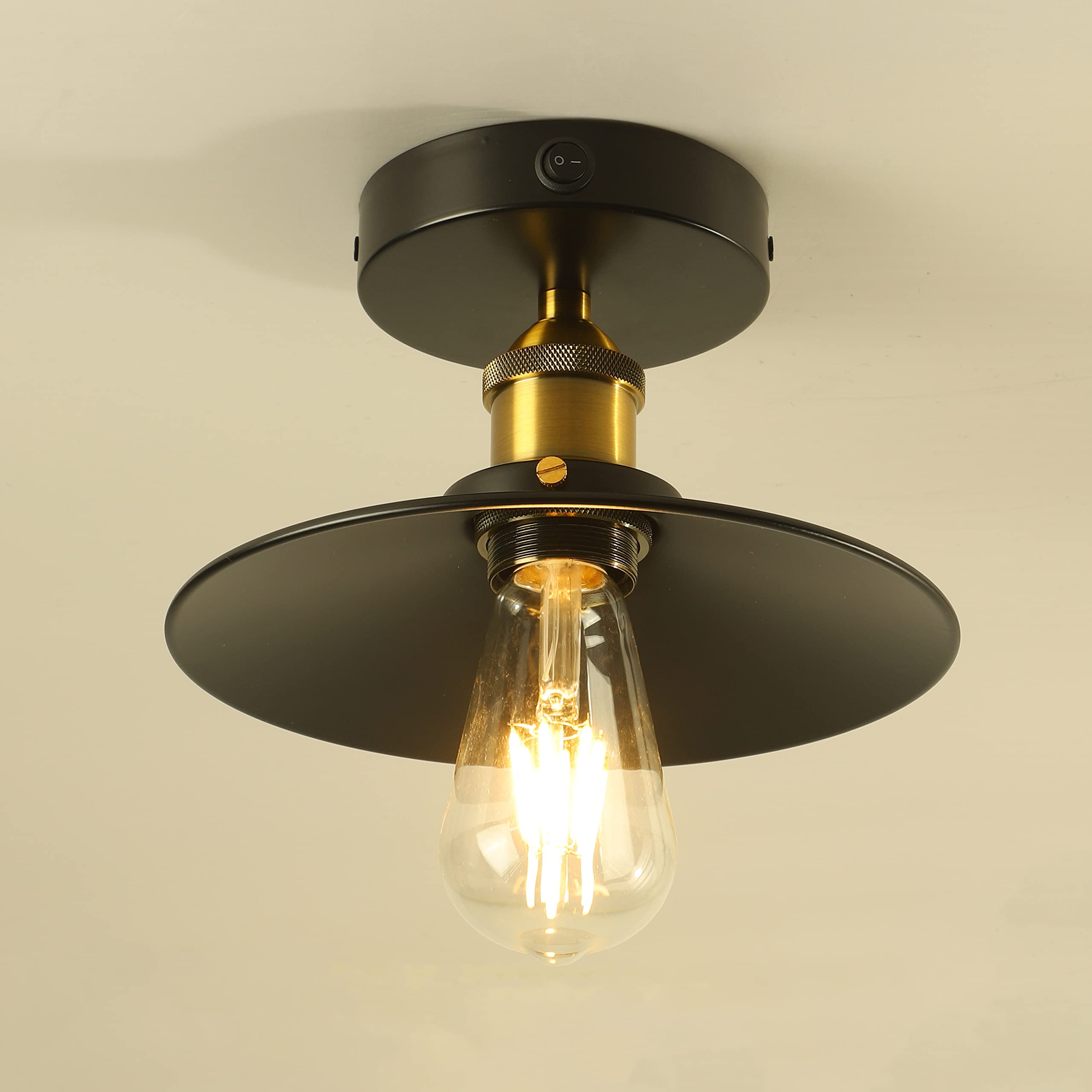 Maichis 12V Rv Vintage Ceiling Light With Switch (Bulb Included), Rv Camper Pendant Dining-Room Light Fixture, 12Volt Rv Interior Light Fixture For Rv Camper Trailer Motorhome