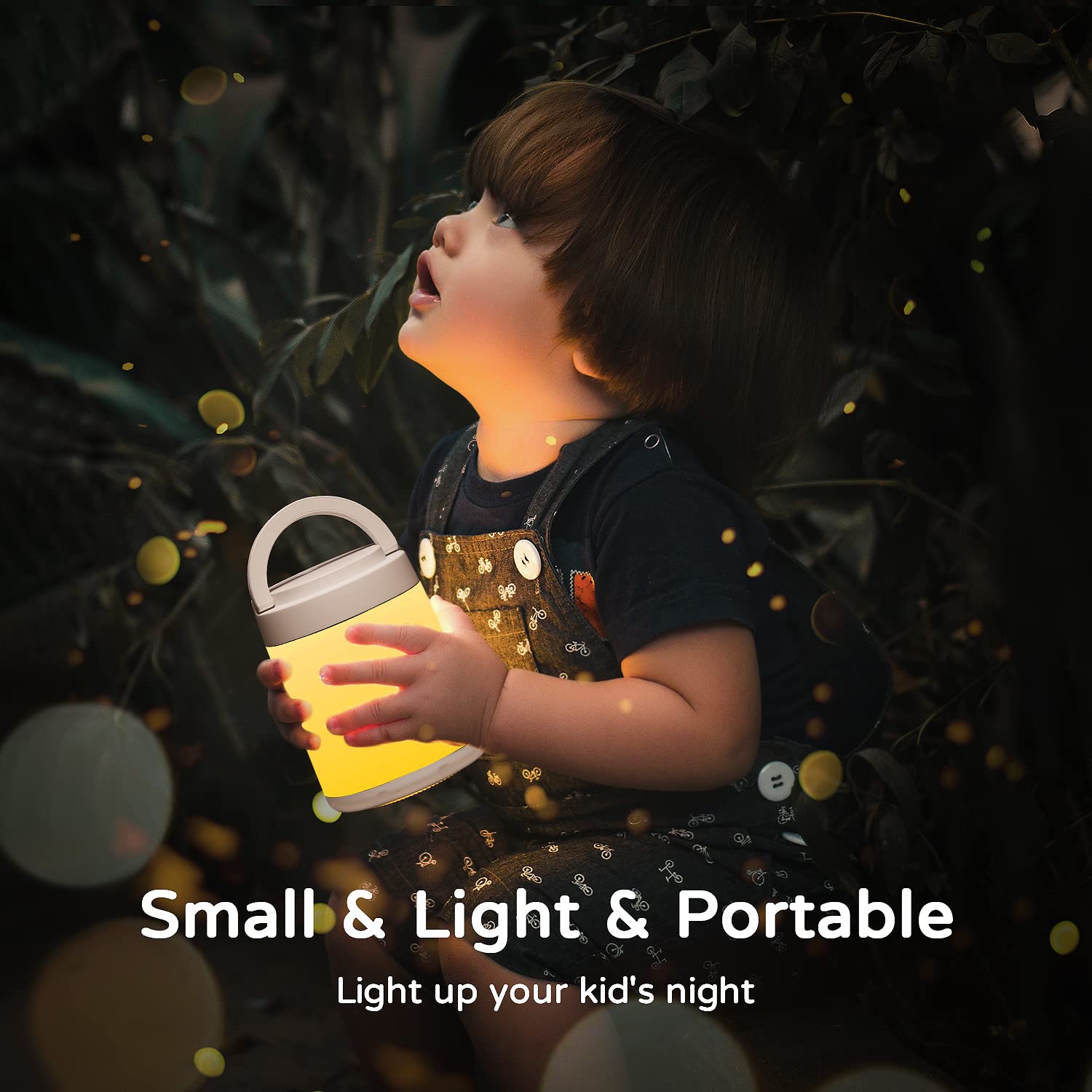 One Fire Kids Night Light - Dimmable 10 Colors, Rechargeable Portable Lamp, Touch Control, Model: Luz nocturna de bebé