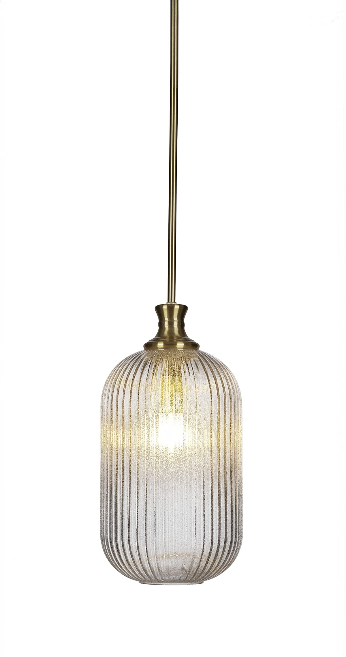 Toltec Lighting Carina 1 Light Pendant in New Age Brass (74-NAB-4608)