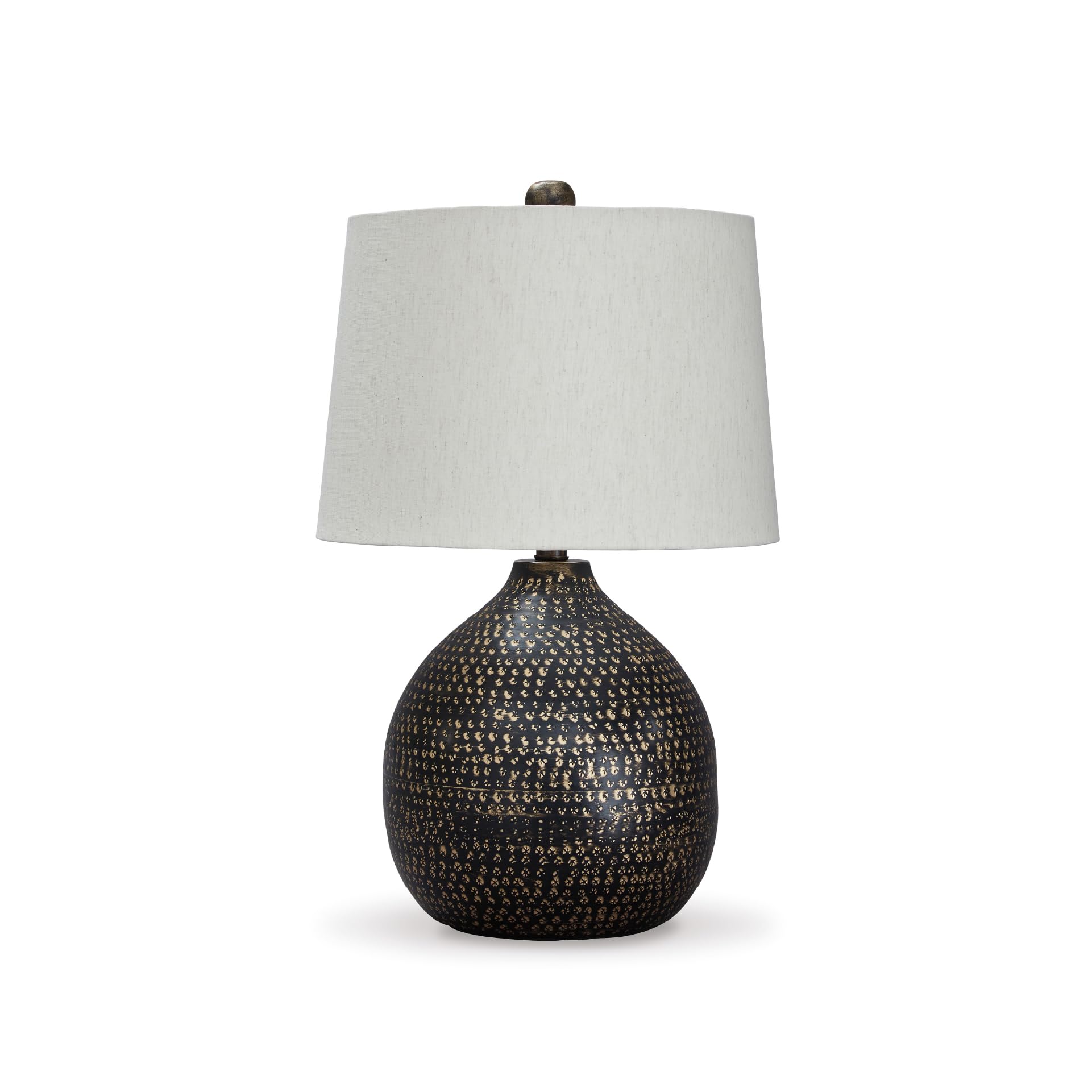 Signature Design by Ashley Maire Contemporary 25 Metal Table Lamp, Black & Gold Finish