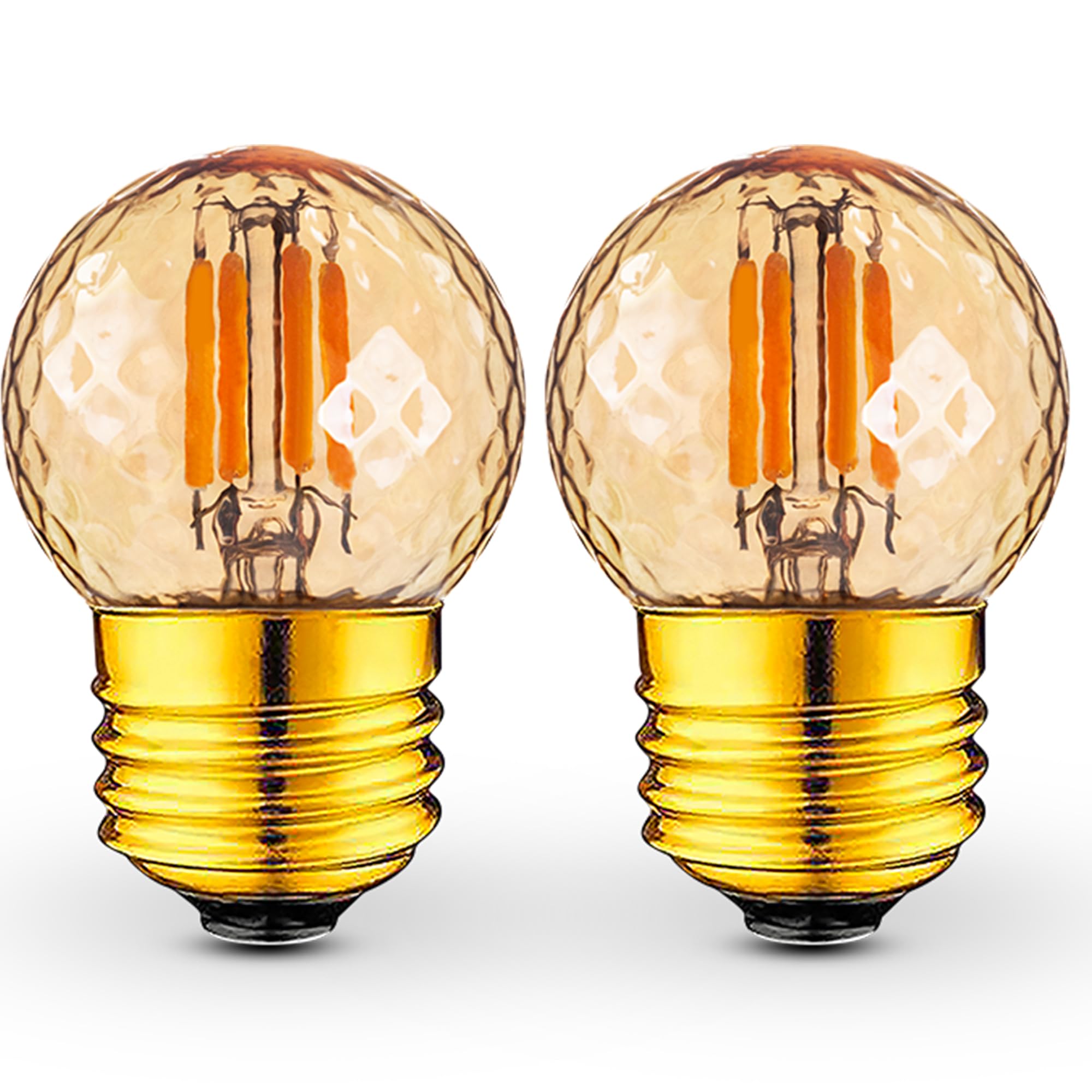 G40 Low Wattage Led Bulbs E26 Standard Screw Base 3 Watt Equivalent To 25W Decor Bulb,Dimmable Amber Small Edison Bulbs Warm Whi