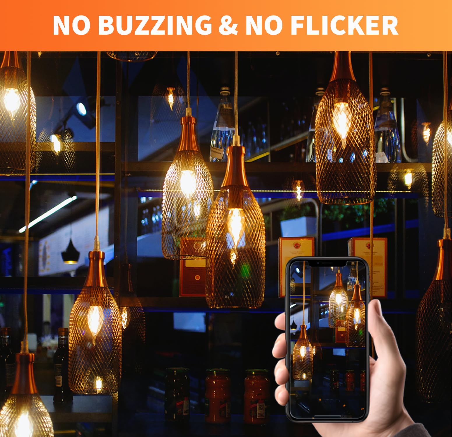 Alampever Dimmable Ca11 Candelabra Led Light Bulb 24 Pack, 4.5W (60 Watt Equivlant) E26 Medium Base Chandelier Light Bulb, 2700K