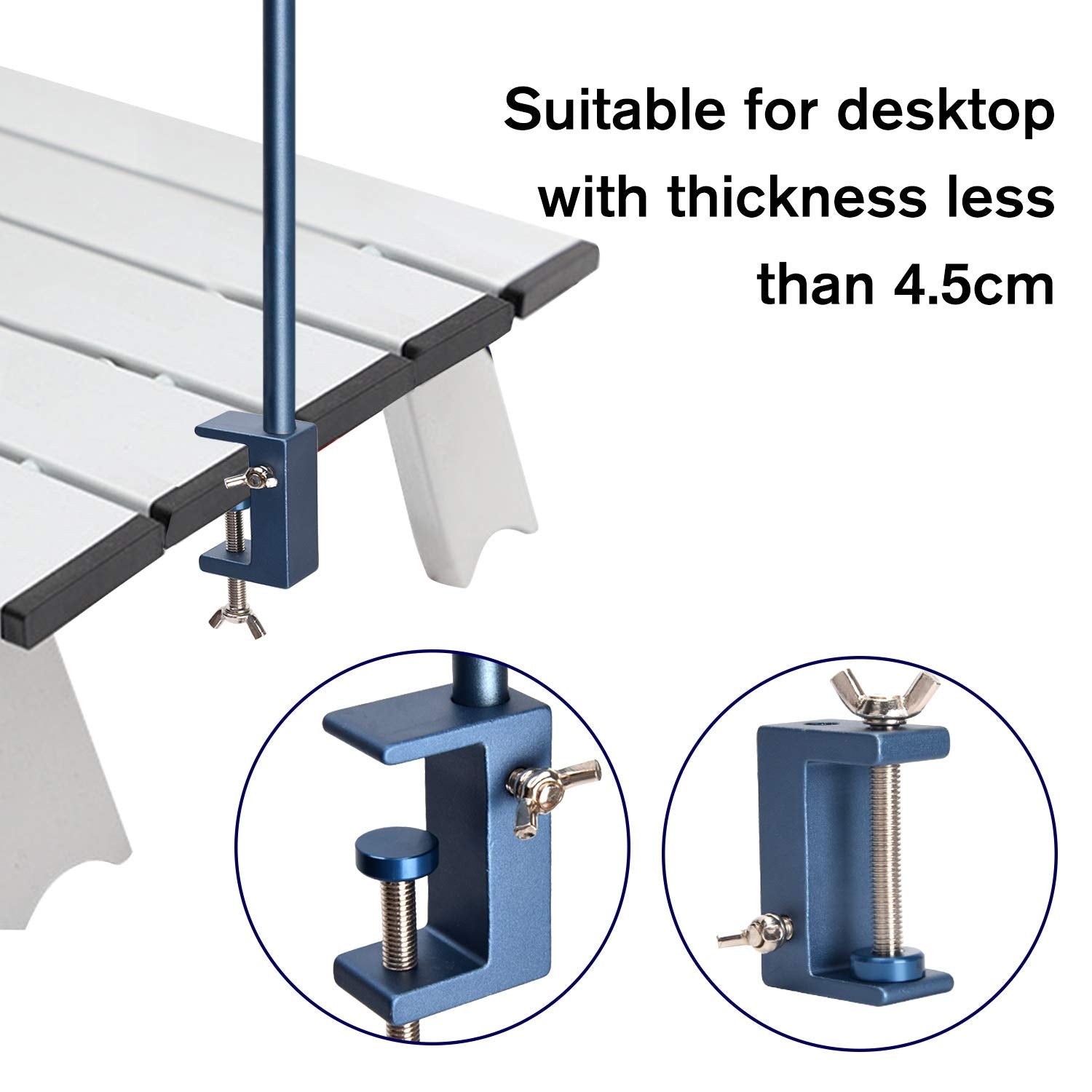TOBWOLF Portable Camping Lamp Pole, Lightweight Aluminum Lantern Stand, Blue