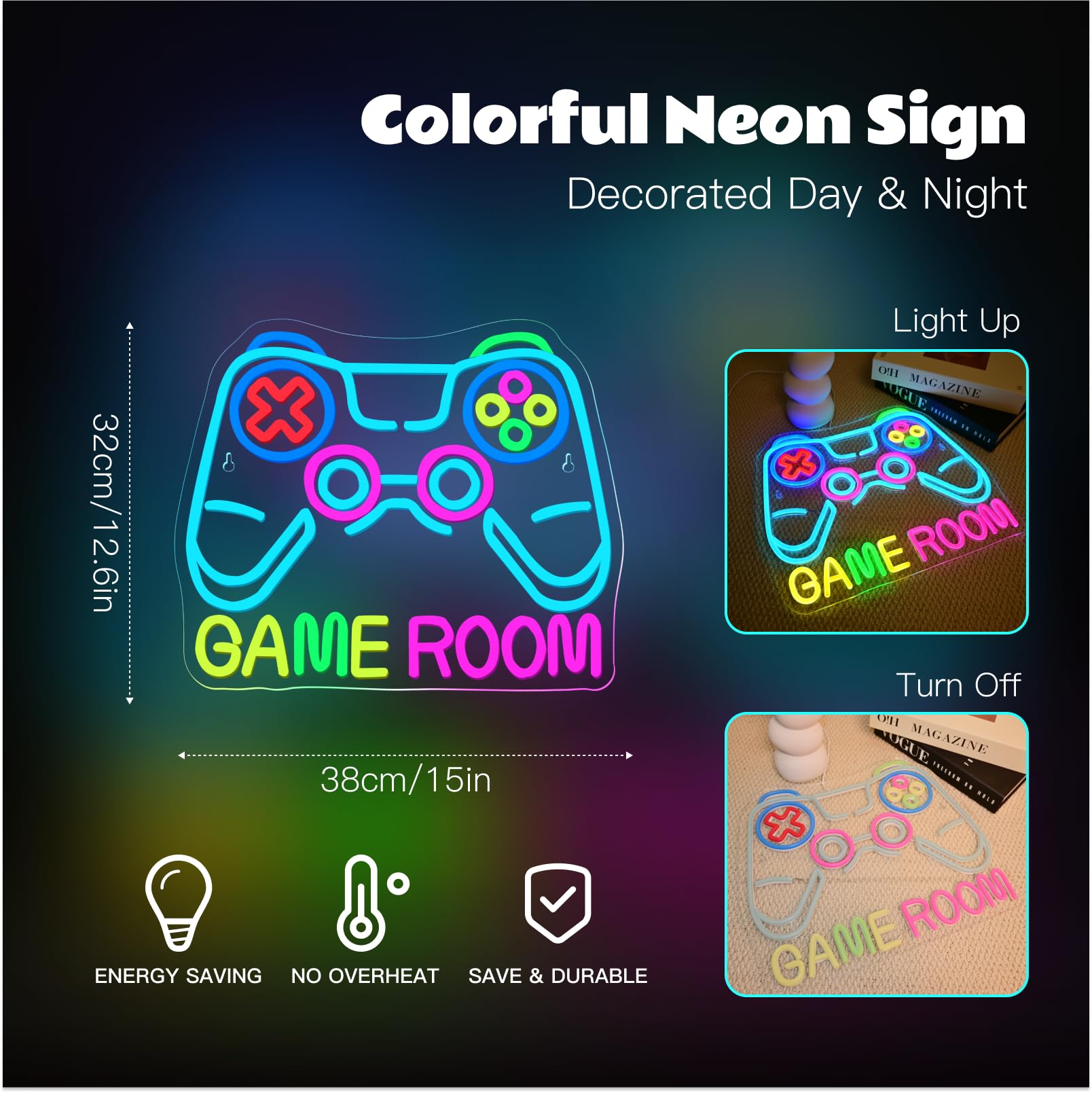 Gamerneon Game Room Neon Sign Gaming Neon Signs For Wall Decor Gameing On Led Light For Man Cave Bar Club Decor Game Players Gam