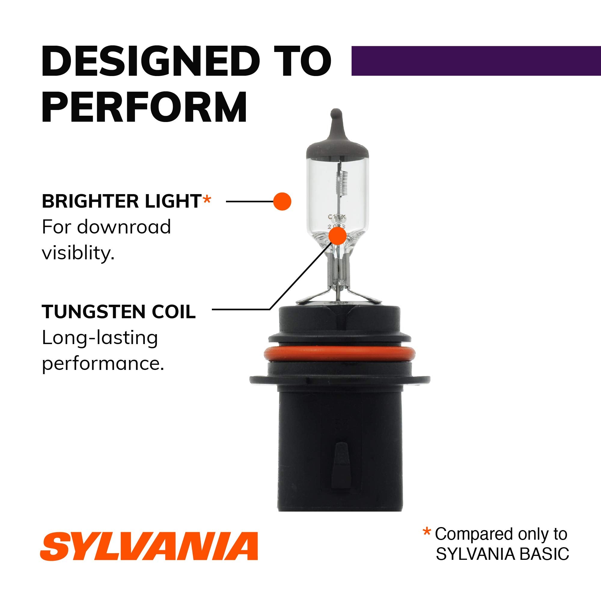 SYLVANIA 9007 XtraVision Halogen Headlight Bulb, High/Low Beam, Fog Replacement, Black, 1 Bulb