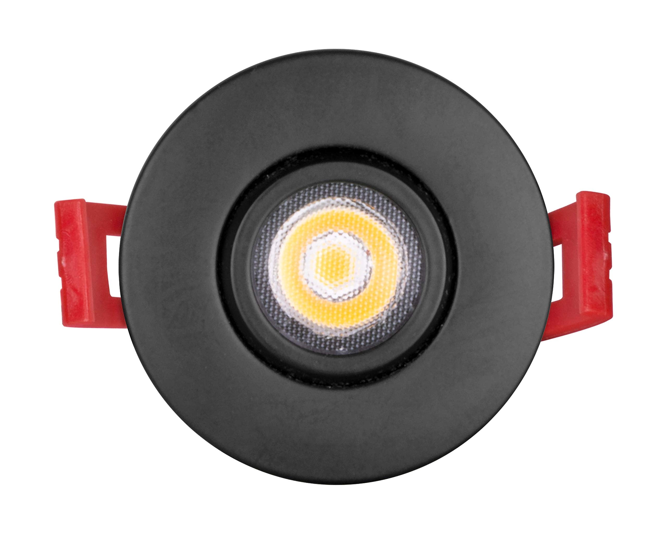 Nicor Lighting 2 Inch Led Gimbal Recessed Downlight In Black, 4000K (Dgd211204Krdbk)