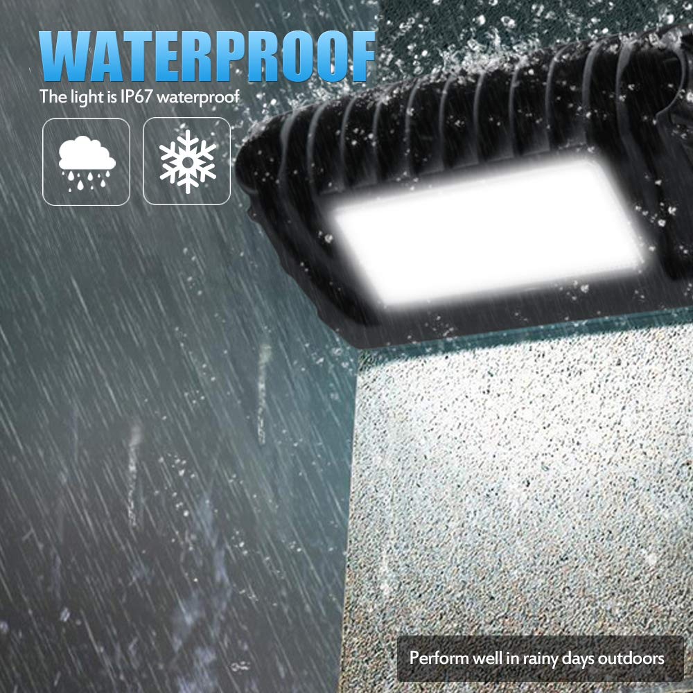 MICTUNING RV Exterior LED Porch Utility Light 12V 750LM 2 Pack Black Aluminium Model MIC-RPL