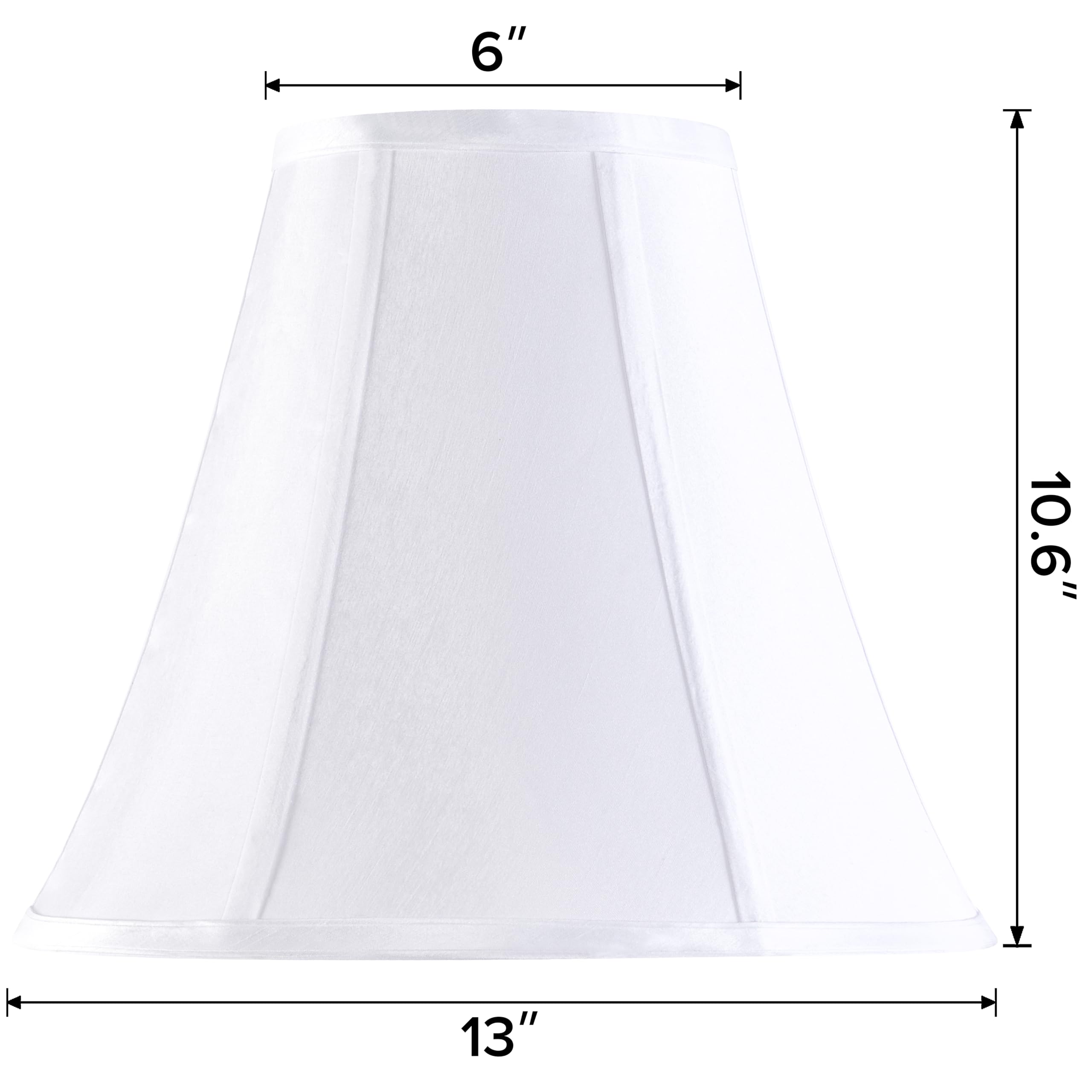 Bell Lamp Shades Set Of 2 White Medium Lamp Shade 6'' Top X 13'' Bottom X 10.6'' High(Spider) Modern Lamp Shade For Table Lamp &