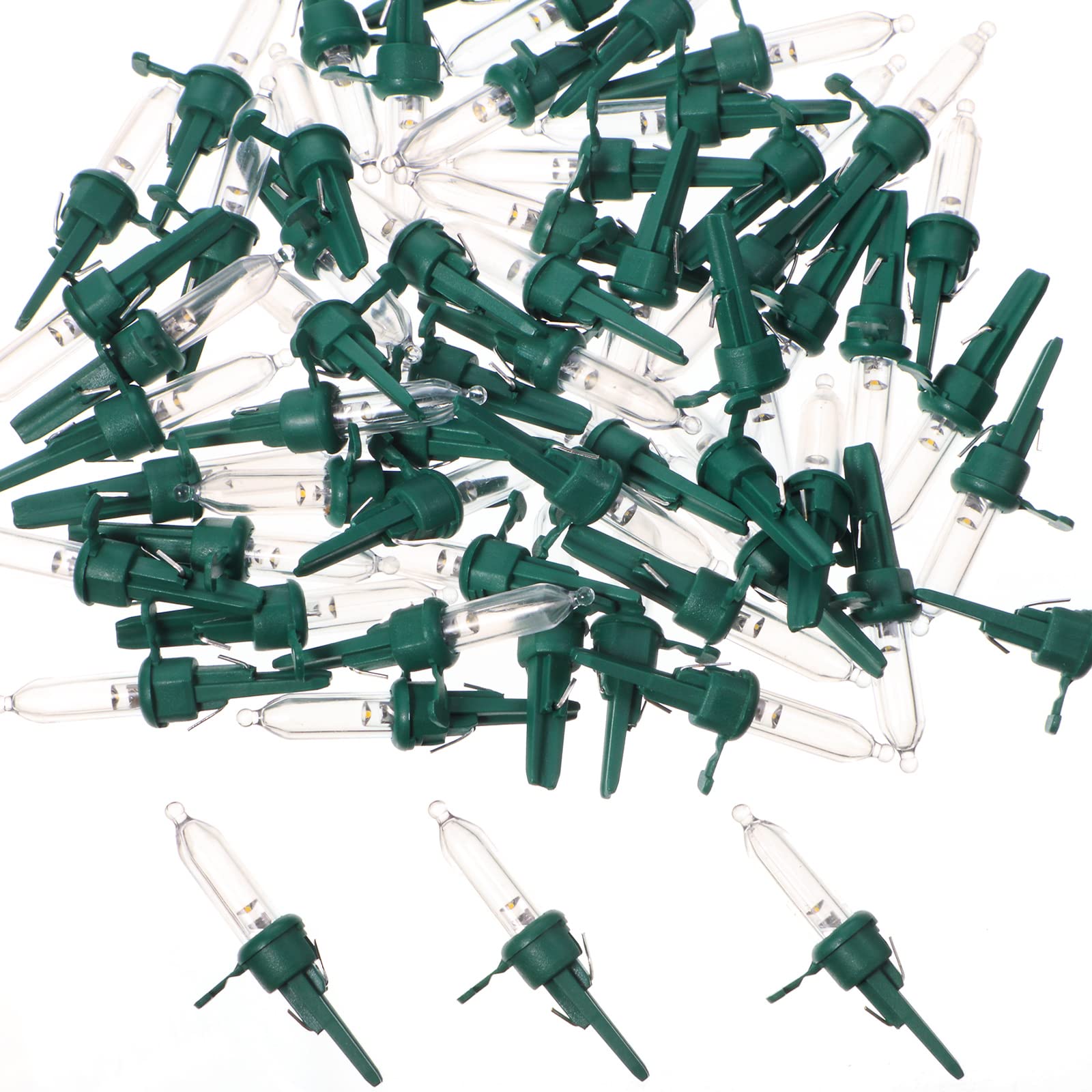 Honoson 60 Pieces Led Replacement Christmas Bulb 3V Waterproof Led Lights Bulbs Bulk For Christmas Tree Decorations Xmas Indoor