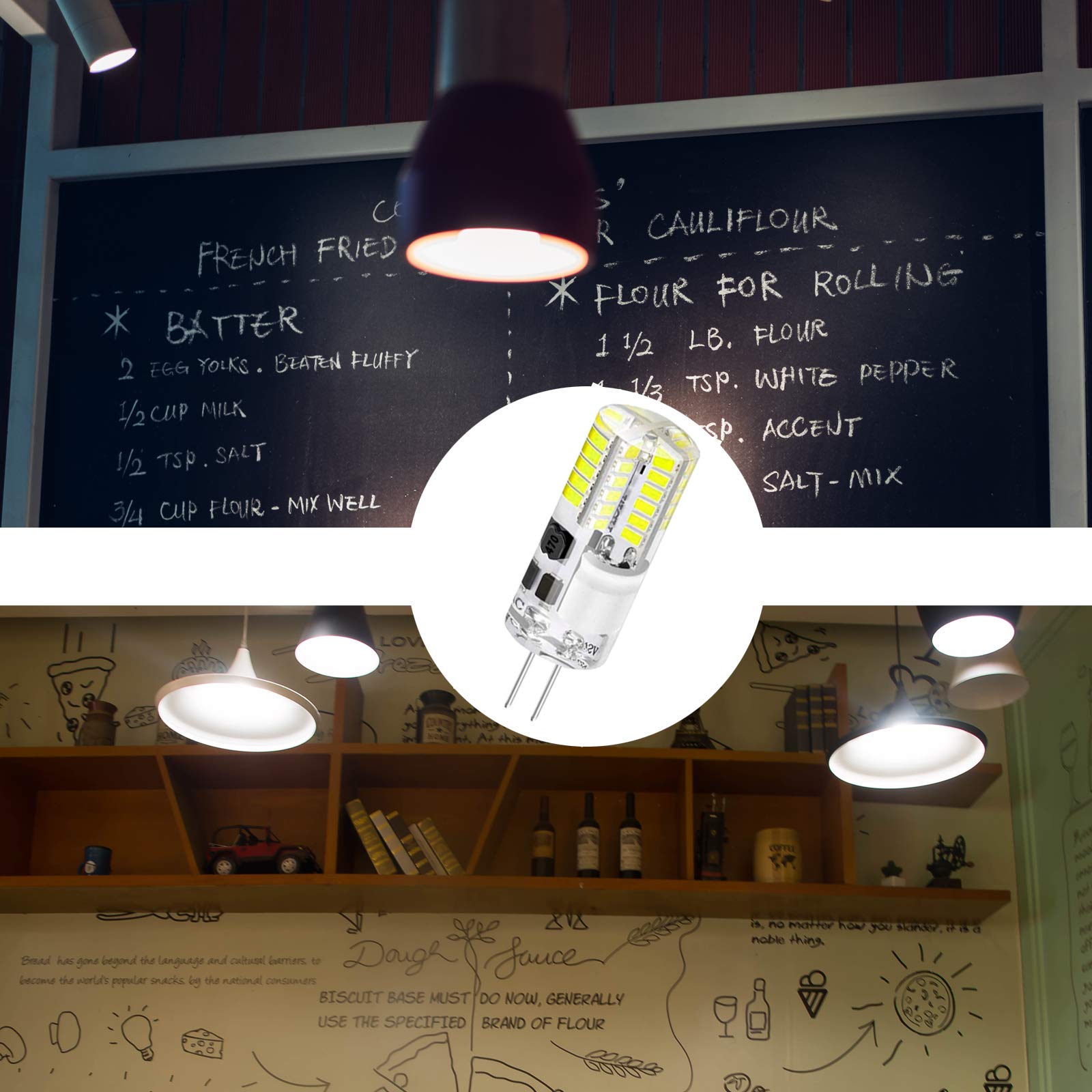 Dopkuss G4 3W Led Bulb, 30W T3 Halogen Bulb Equivalent, Ac/Dc 12V Daylight White 6000K, Non-Dimmable Bi-Pin Led Bulb For Home La