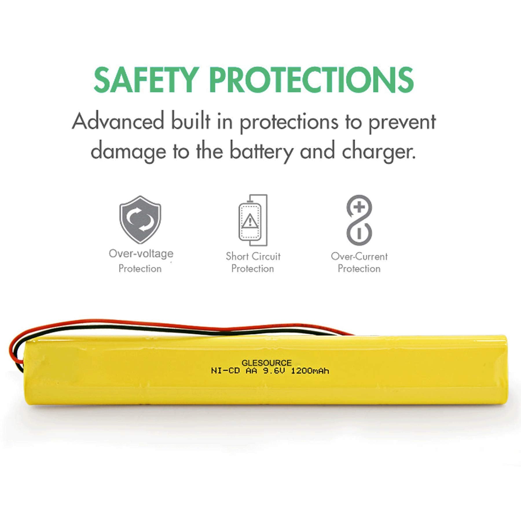 Glesource 9.6V 1200Mah Battery Compatible For Elbb003 Lithonia Elb-B003 Elb-B004 Elbb004 Osi Osa228 Dantona Custom-306-U Bbat004