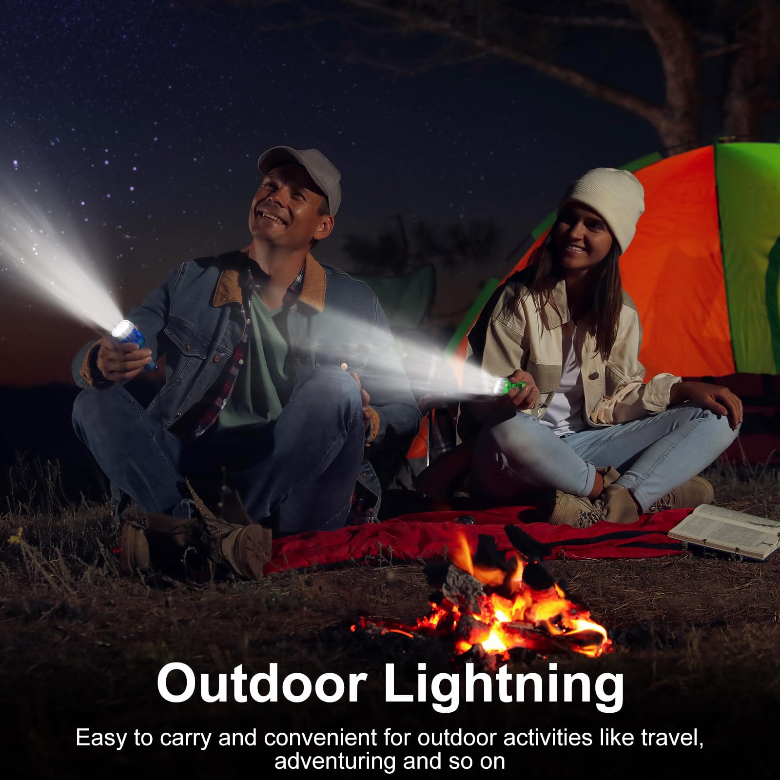 Treela 36 Pcs Hand Crank Flashlight Bulk Squeeze Wind Up Flashlight No Battery With Led Self Powered Charging Torch Dynamo For Camping Emergency Survival Christmas(Green, Gray, Blue, Red)