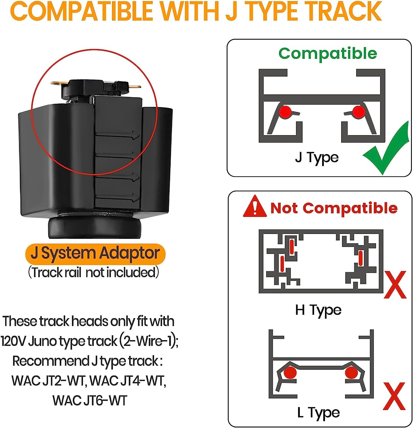 Vanoopee 5-Color Dimmable Led Track Lighting Heads, 10W 800Lm, Matte Black, Pack Of