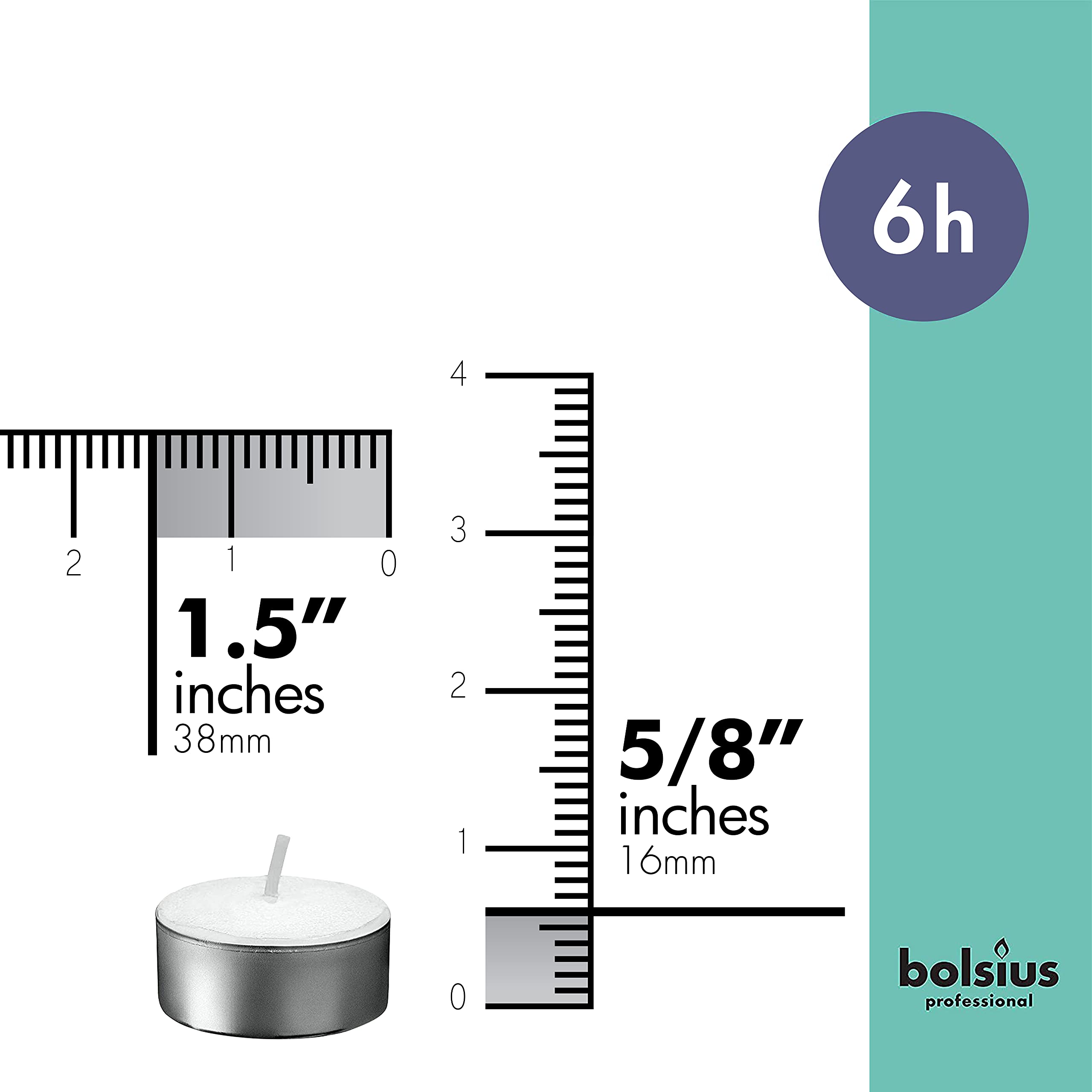 BOLSIUS Tea Lights Candles - White Unscented Wax - 200 Pack - 6 Hour Burn Time - Ideal for Weddings, Home, Parties