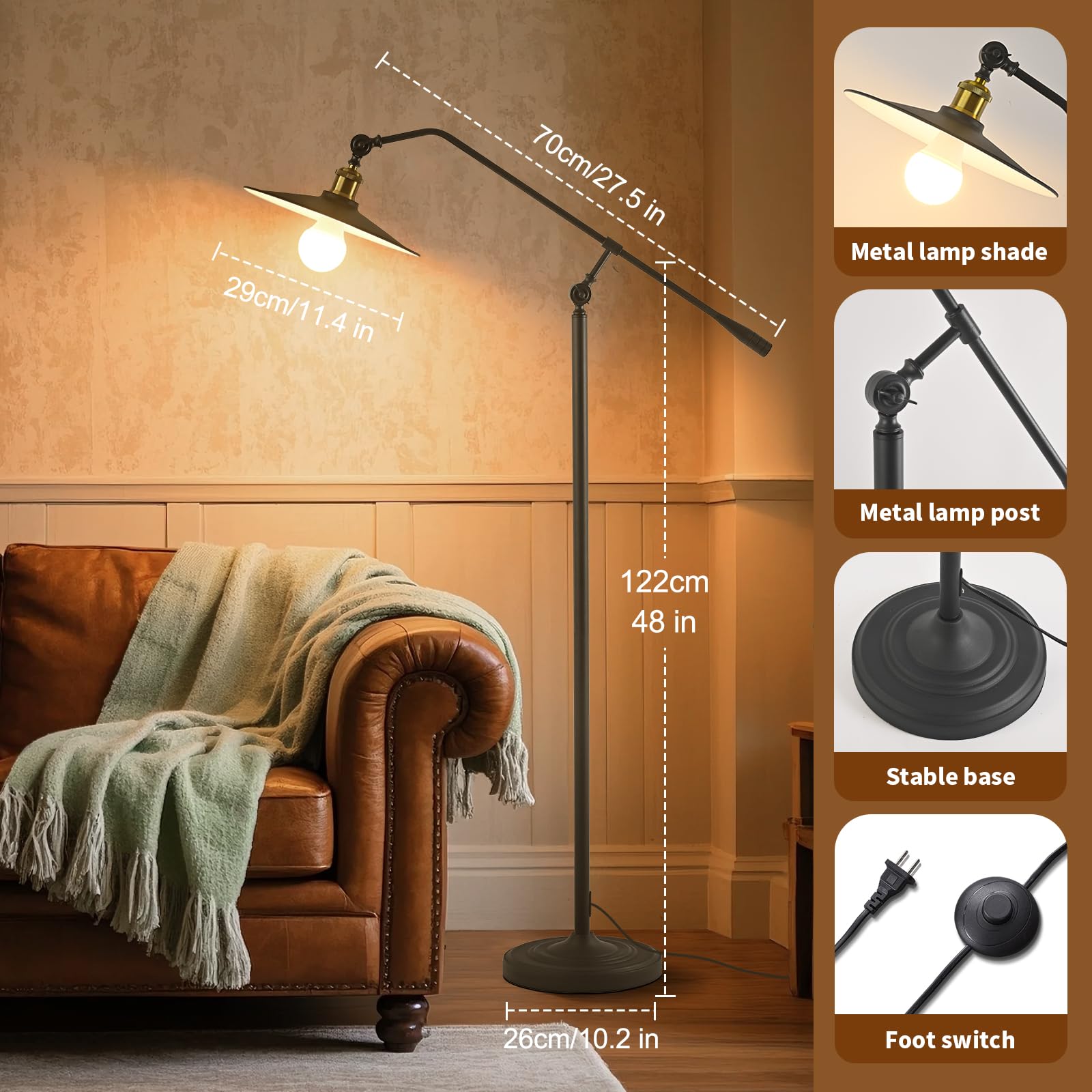 Bright Smart Floor Lamp with Remote Control and Bluetooth Dimming,Living Room Couch Corner Bedroom Office Library Study Reading