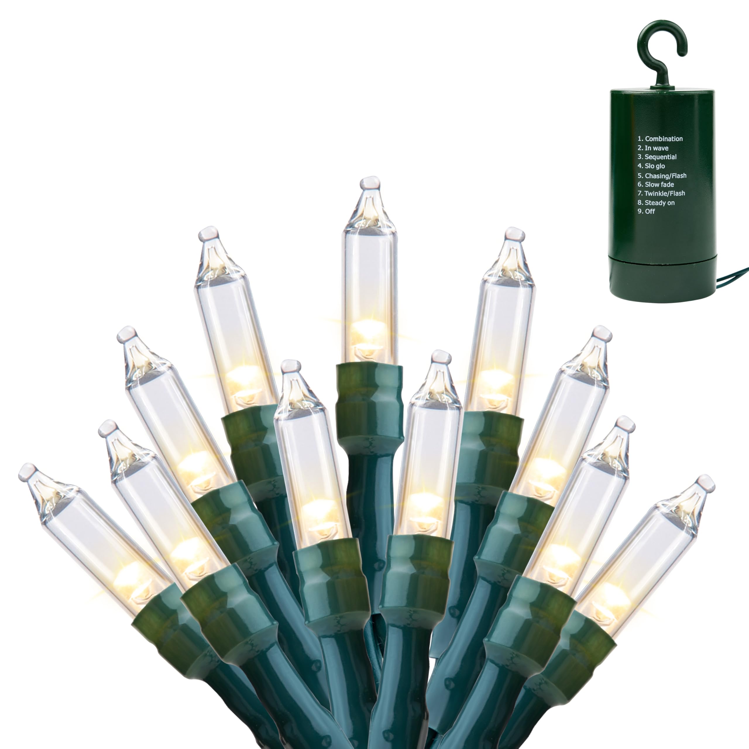 Joiedomi LED Christmas String Lights 200 Count 66.3FT Battery Operated Christmas Tree Fairy Lights with 8 Modes Multifunction Green Wire for Xmas Decor Party Holiday House Warm White
