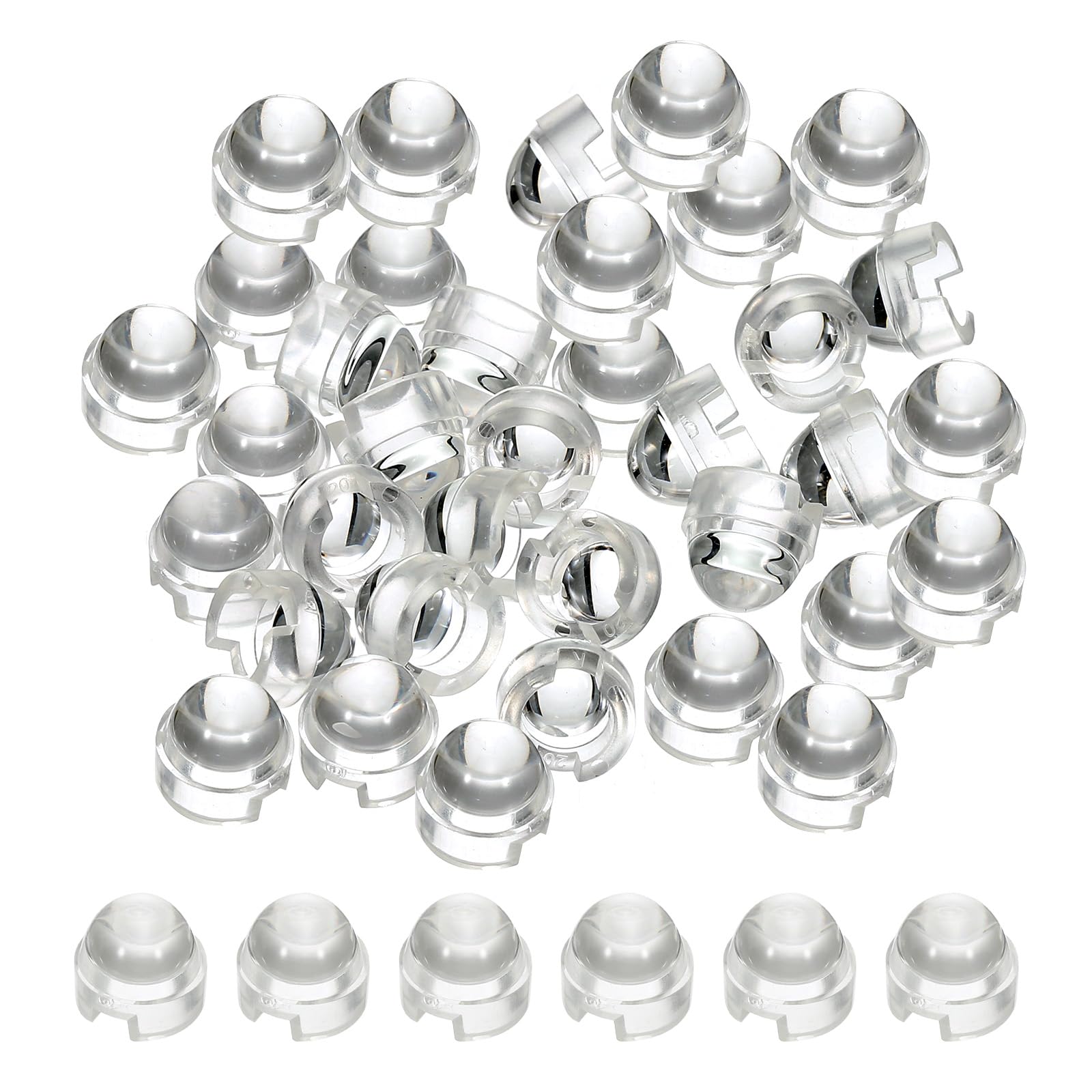 Patikil 12Mm Led Convex Lens, 36 Pack 20 Degree Beam Angle Pmma Acrylic Led Optical Convex Condenser Lens For 1W 3W Led Lamp Bea