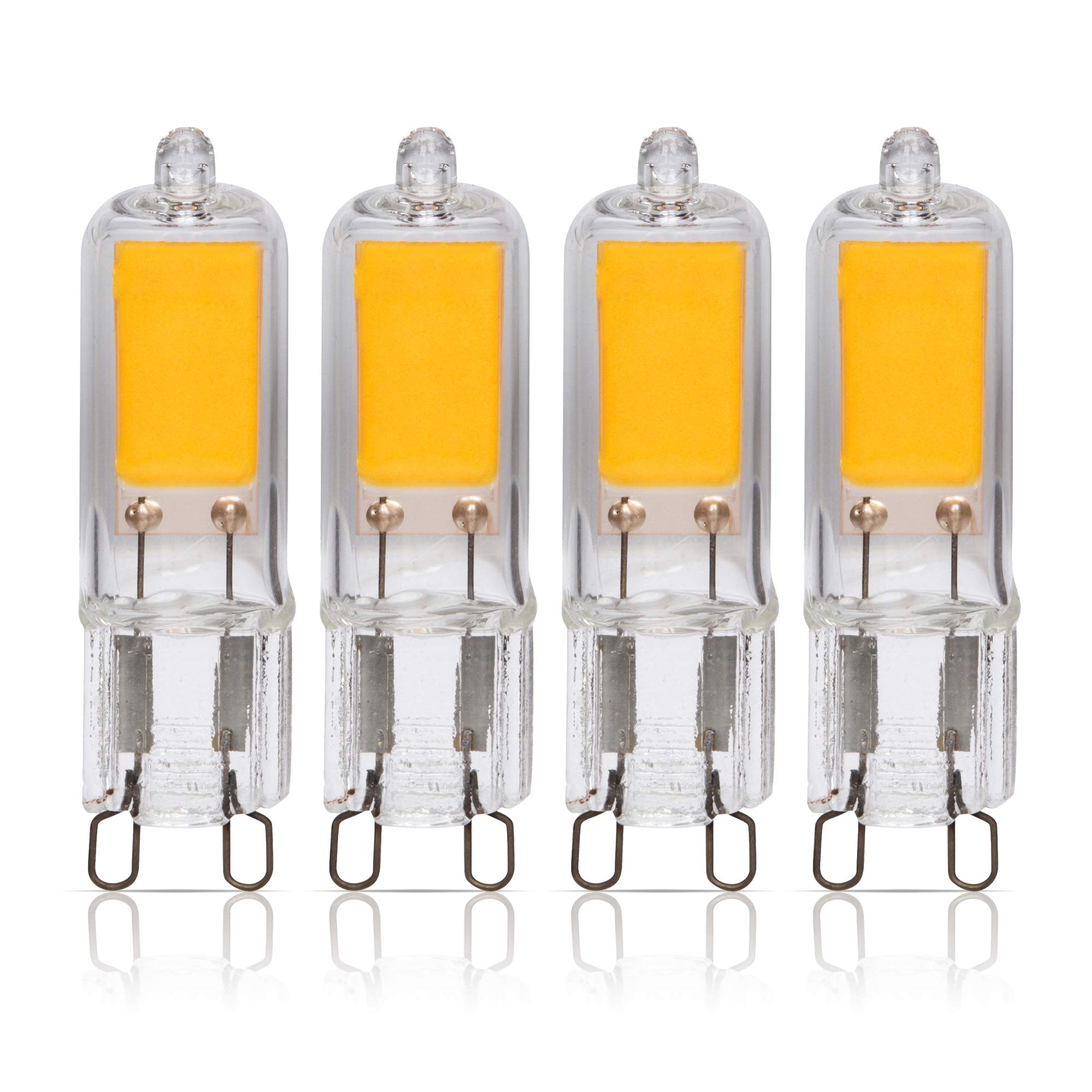 Simba Lighting G9 Led Cob Light Bulb (4 Pack) 2W T4 20W To 25W Halogen Replacement For Pendants, Ceiling Lights, Desk Lamp, Wall