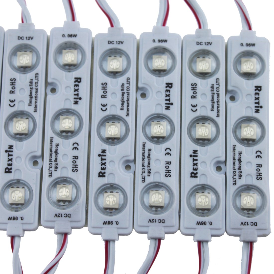 Rextin Super Bright 200Pcs 3 Led Module Green 5050 Smd 66-72Lm Each Module Waterproof Decorative Light For Letter Sign Advertisi