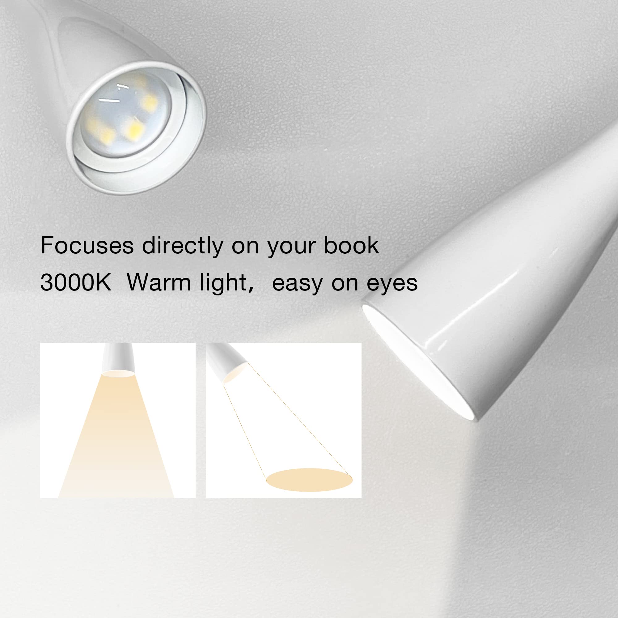 Wall Reading Light For Books In Bed, Usb Output Headboard Wall Lamp,5 Dimmable Touch Control Reading Lamp,3000K Led Warm Light,