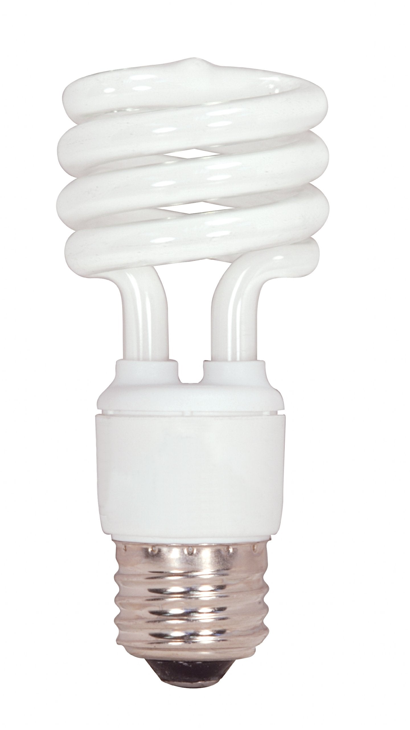 Satco S7219 13-Watt Medium Base T2 Mini Spiral, 5000K, 120V, Equivalent To 60-Watt Incandescent Lamp For Enclosed Fixtures , Whi