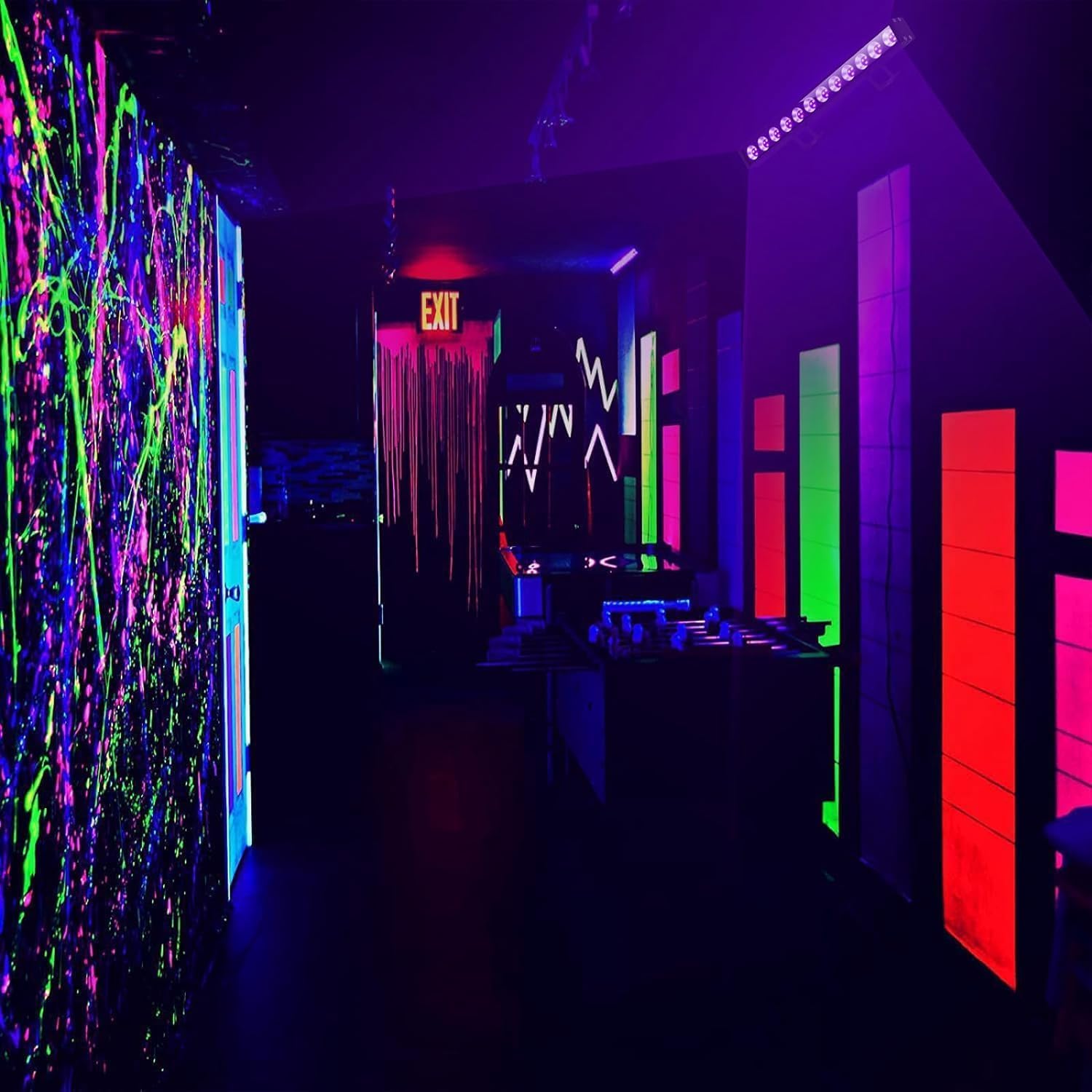 Black Lights Tansir 300W Led Flood Light With Plug(6Ft Cable) For Halloween Party, Stage Lighting, Aquarium, Body Paint, Fluores