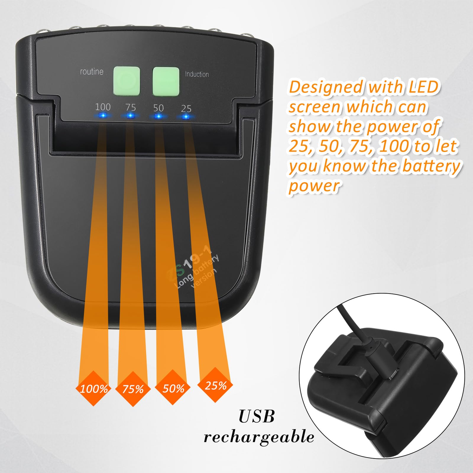 Mudder LED Clip-on Cap Lights, USB Rechargeable, Waterproof, Black, Model Mudder-QWE846, Ultra Bright Hat Flashlight for Fishing & Camping