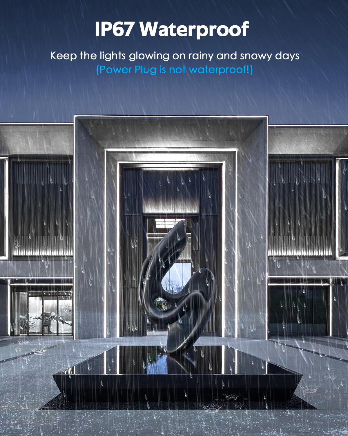 Samsion 5M Cob Led Strip Lights For Outdoor Waterproof Led Rope Lights 16.4Ft Daylight White 6000K Ac 110V ~120V Connectable Led Flexible Cob Light For Indoor Ceiling Kitchen Cabinet Closet Cold White