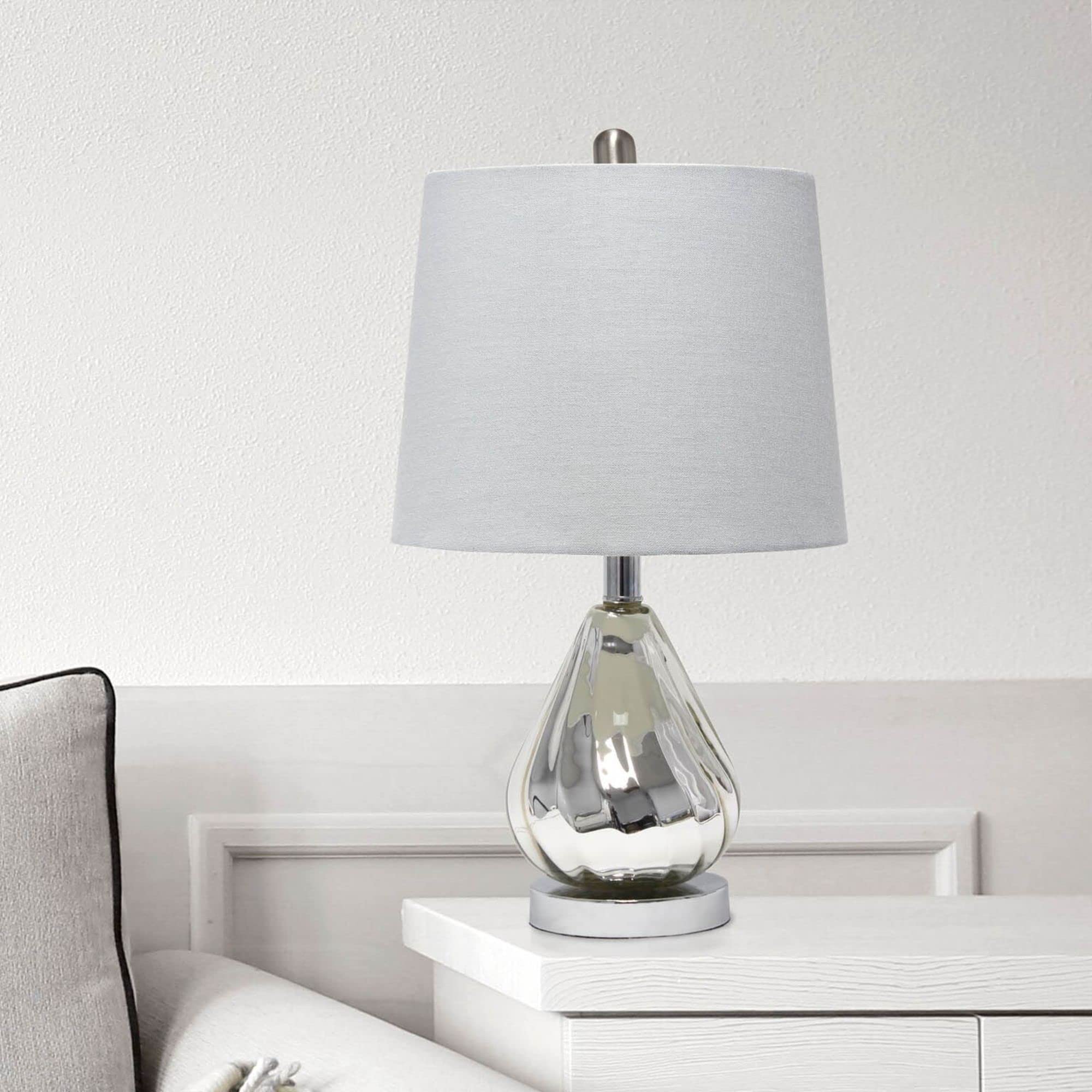 Lalia Home Contemporary Kissy Pear Table Lamp With Gray Fabric Shade