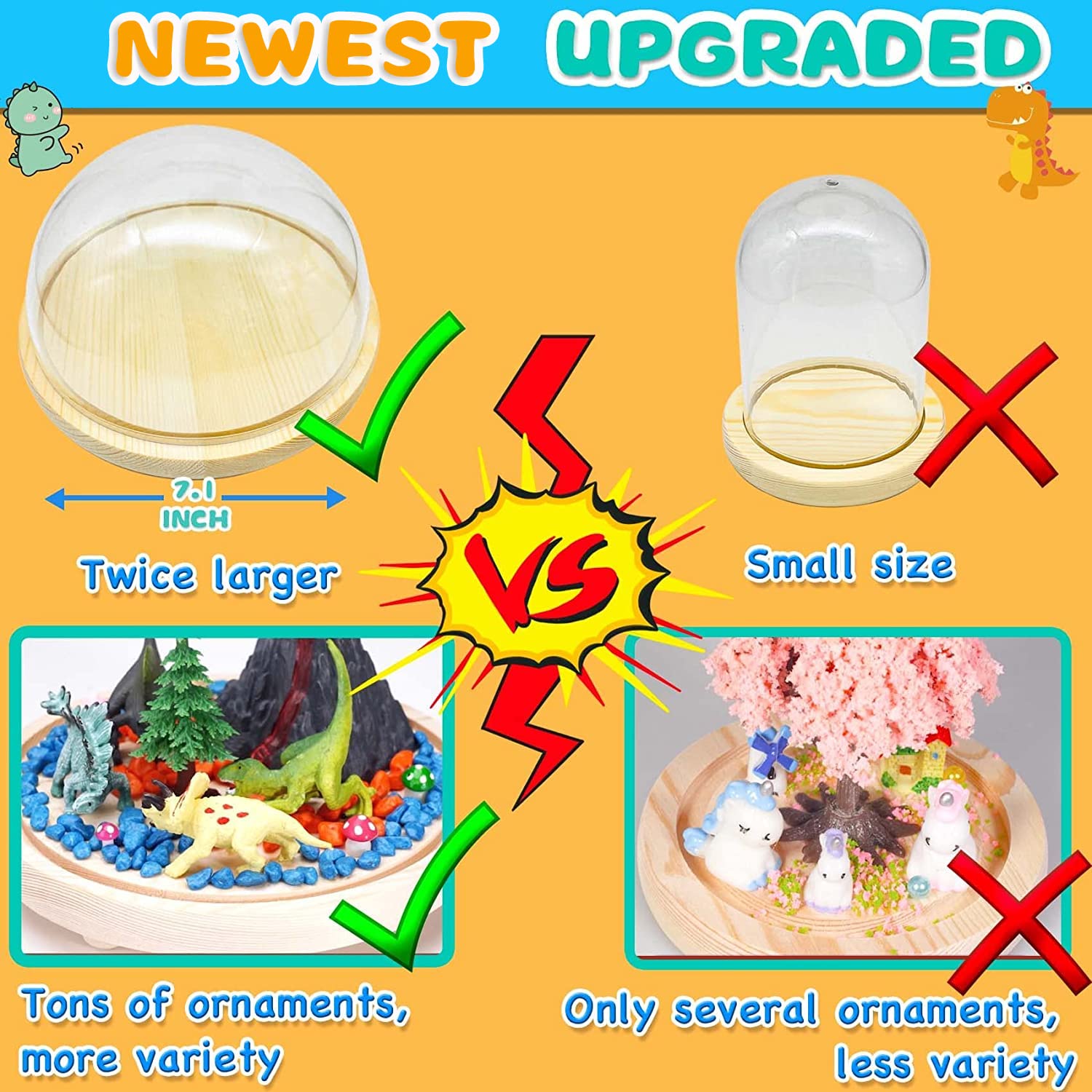 Y YOFUN Make Your Own Dinosaur Night Light - Dinosaur Toys for Kids,Toy Decor & Arts Crafts Night Light Set, Gifts for Boys Age