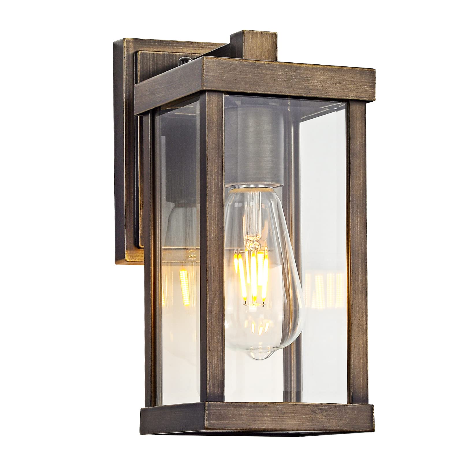 Jokaonotl Golde Brown Outdoor Wall Lights For House 11''H Outside Light Waterproof Exterior Fixtures Wall Mount For Garage, Porch, Patio, Front Door